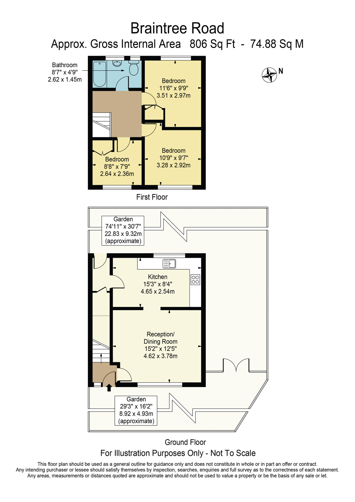 Floorplan of 3 bedroom End Terrace House for sale, Braintree Road, Dagenham, RM10