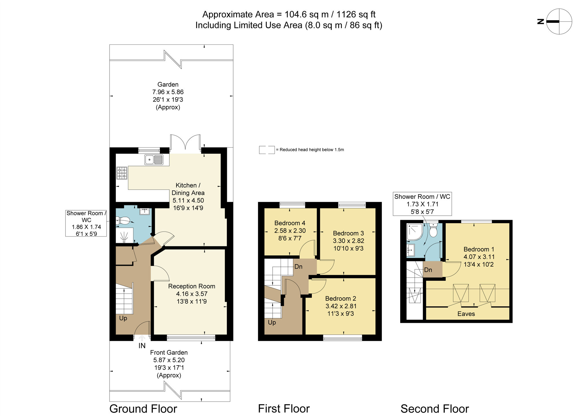 Floorplan of 4 bedroom Mid Terrace House for sale, Basedale Road, Dagenham, RM9