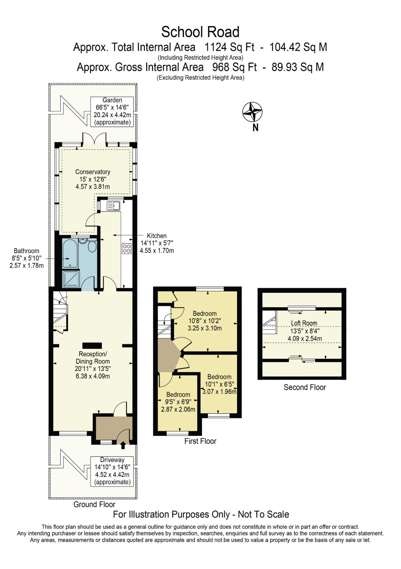 Floorplan of 3 bedroom Mid Terrace House for sale, School Road, Dagenham, RM10