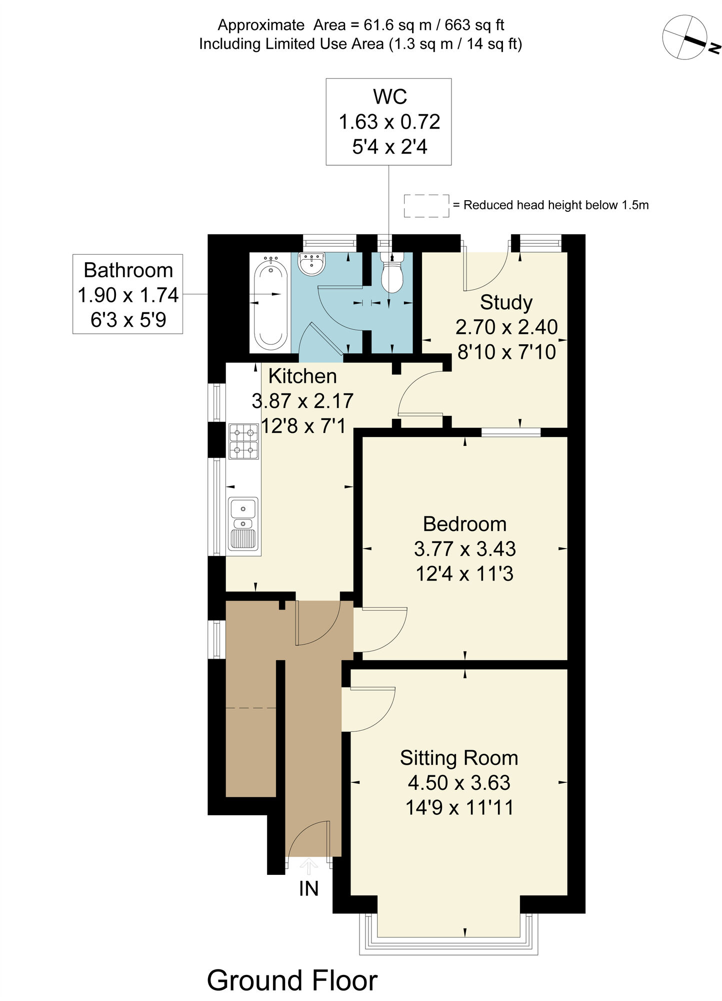 Floorplan of 1 bedroom  Flat for sale, Tenby Close, Chadwell Heath, RM6