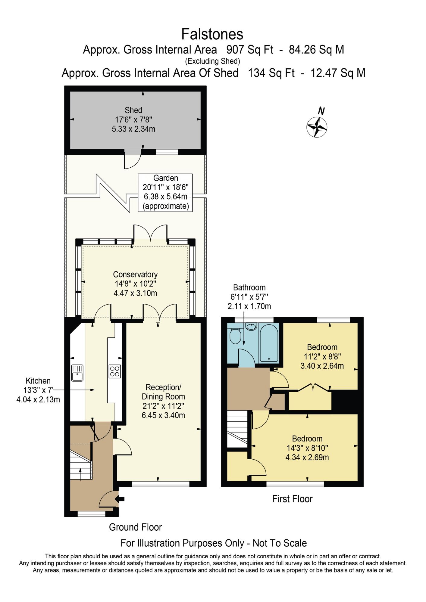 Floorplan of 2 bedroom Mid Terrace House for sale, Falstones, Basildon, Essex, SS15