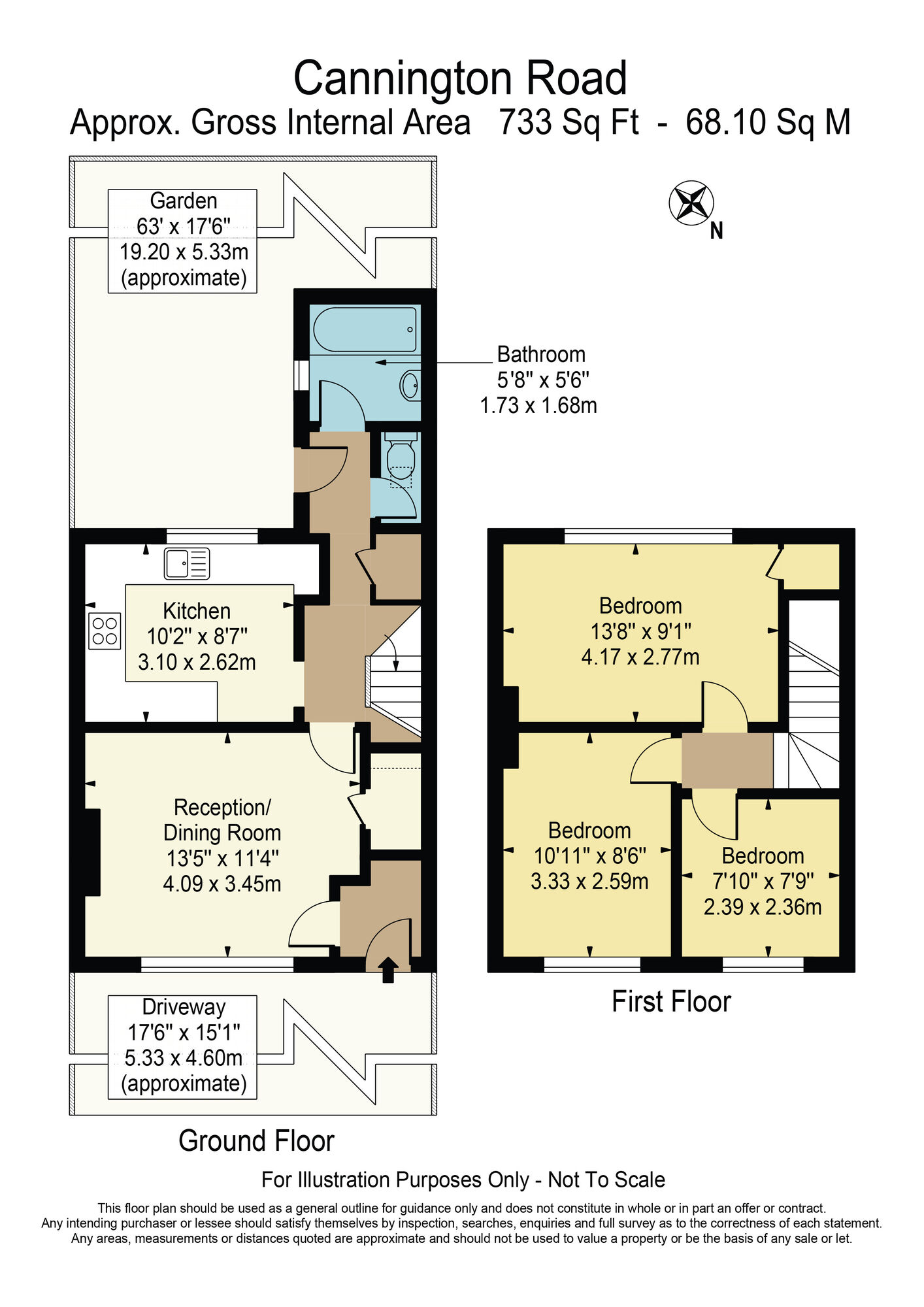 Floorplan of 3 bedroom Mid Terrace House for sale, Cannington Road, Dagenham, RM9