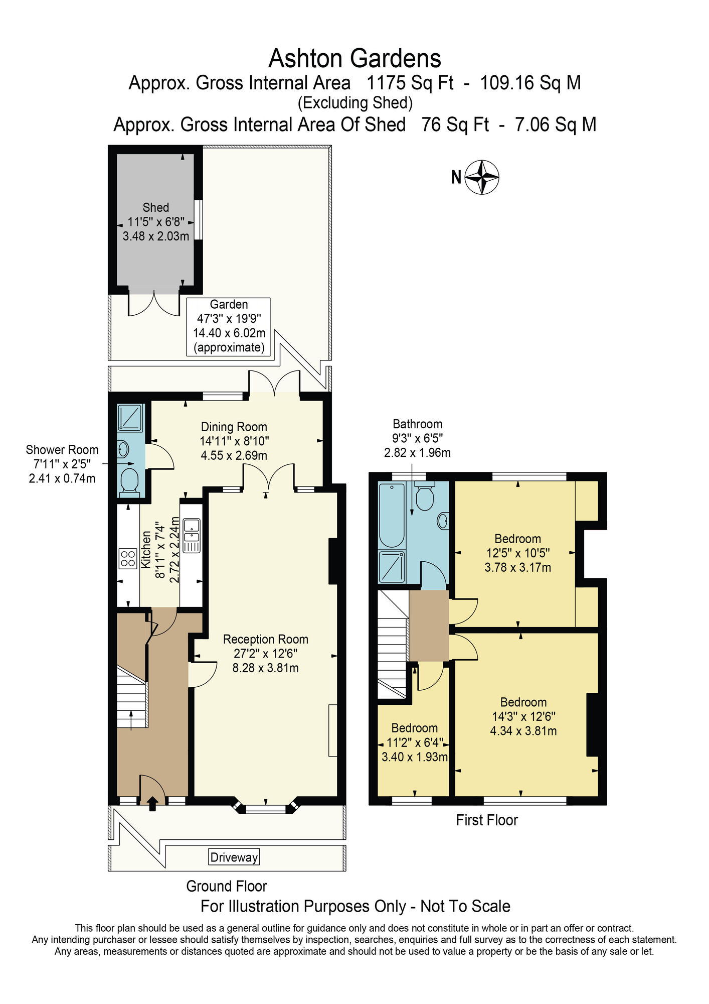 Floorplan of 3 bedroom Mid Terrace House for sale, Ashton Gardens, Chadwell Heath, RM6