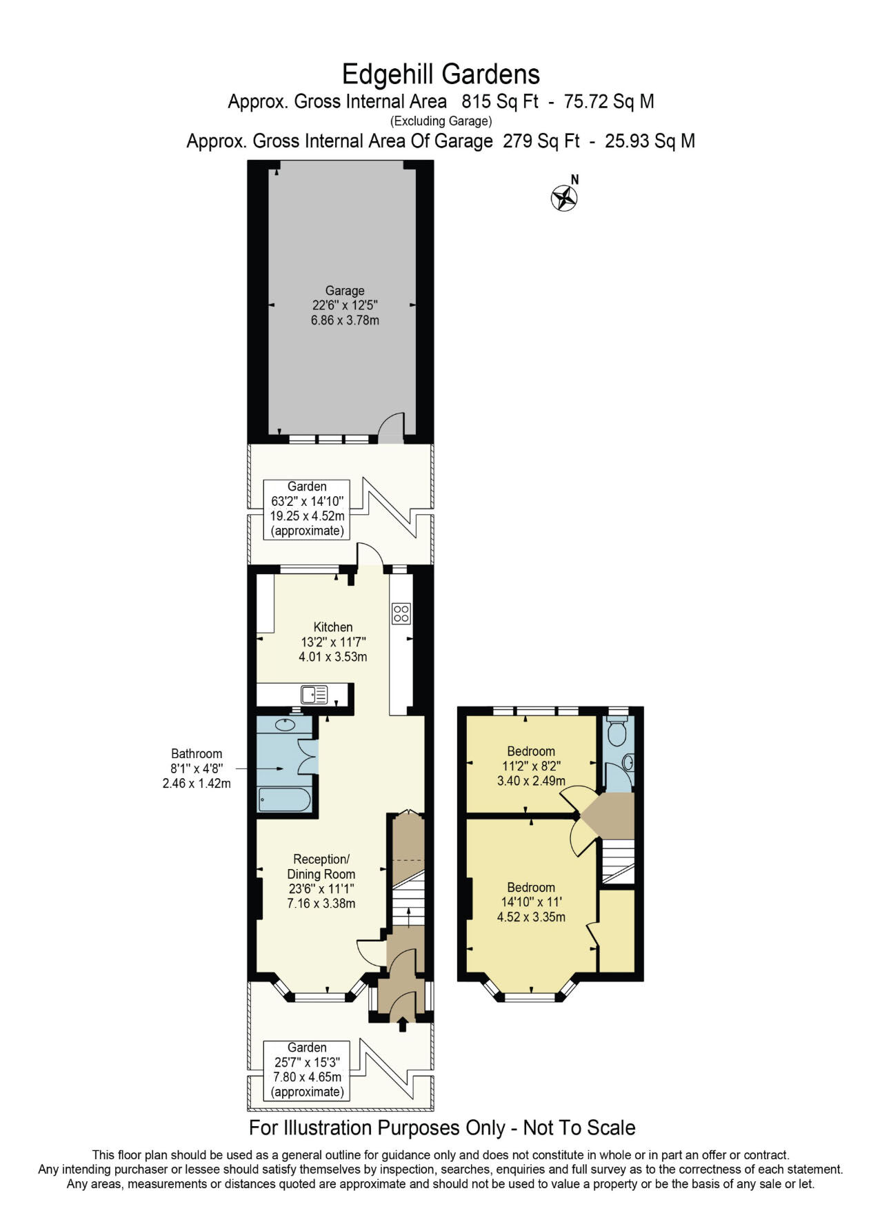 Floorplan of 2 bedroom Mid Terrace House for sale, Edgehill Gardens, Dagenham, RM10