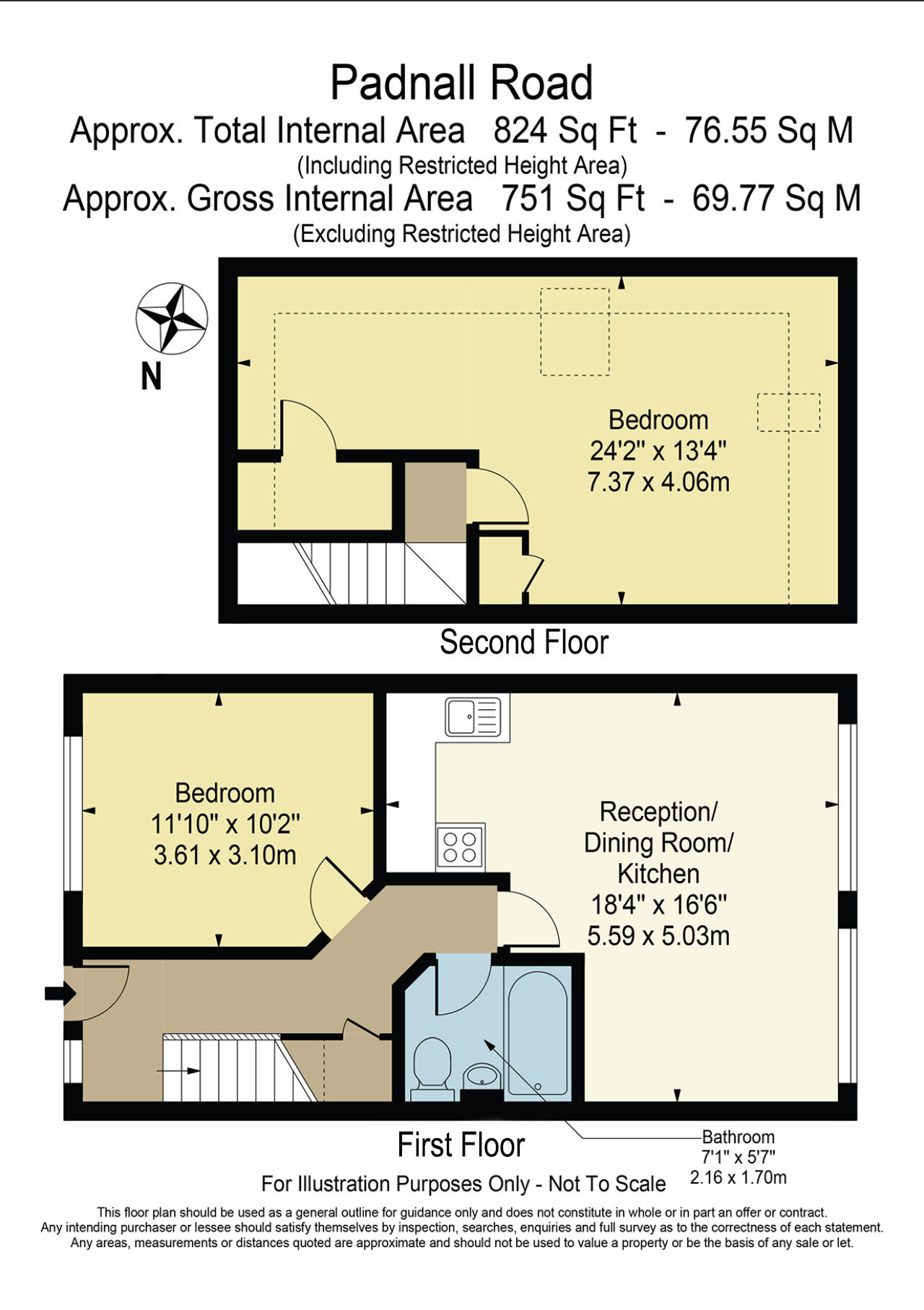 Floorplan of 2 bedroom Flat to rent, Padnall Road, Romford, RM6
