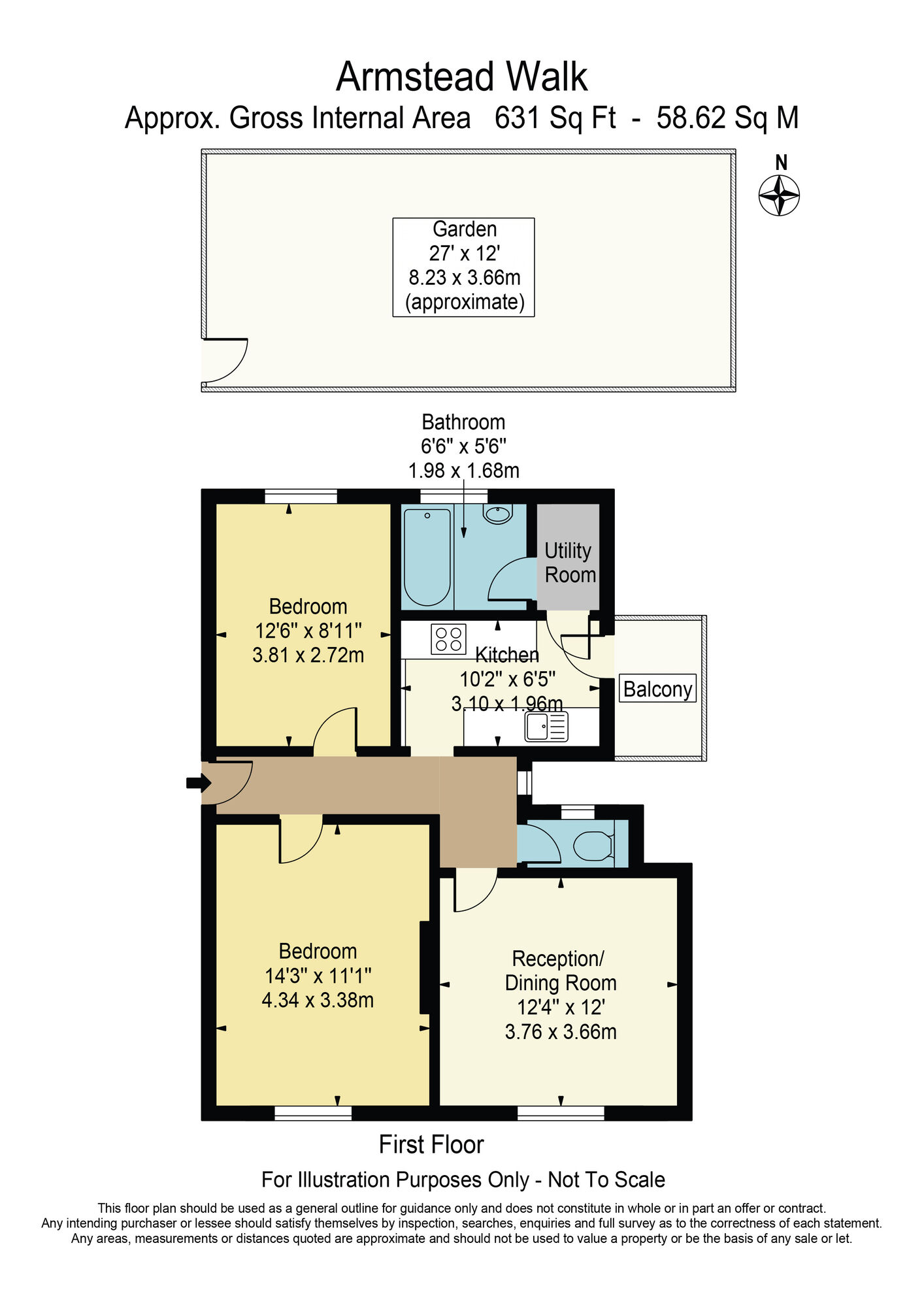 Floorplan of 2 bedroom  Flat for sale, Armstead Walk, Dagenham, RM10