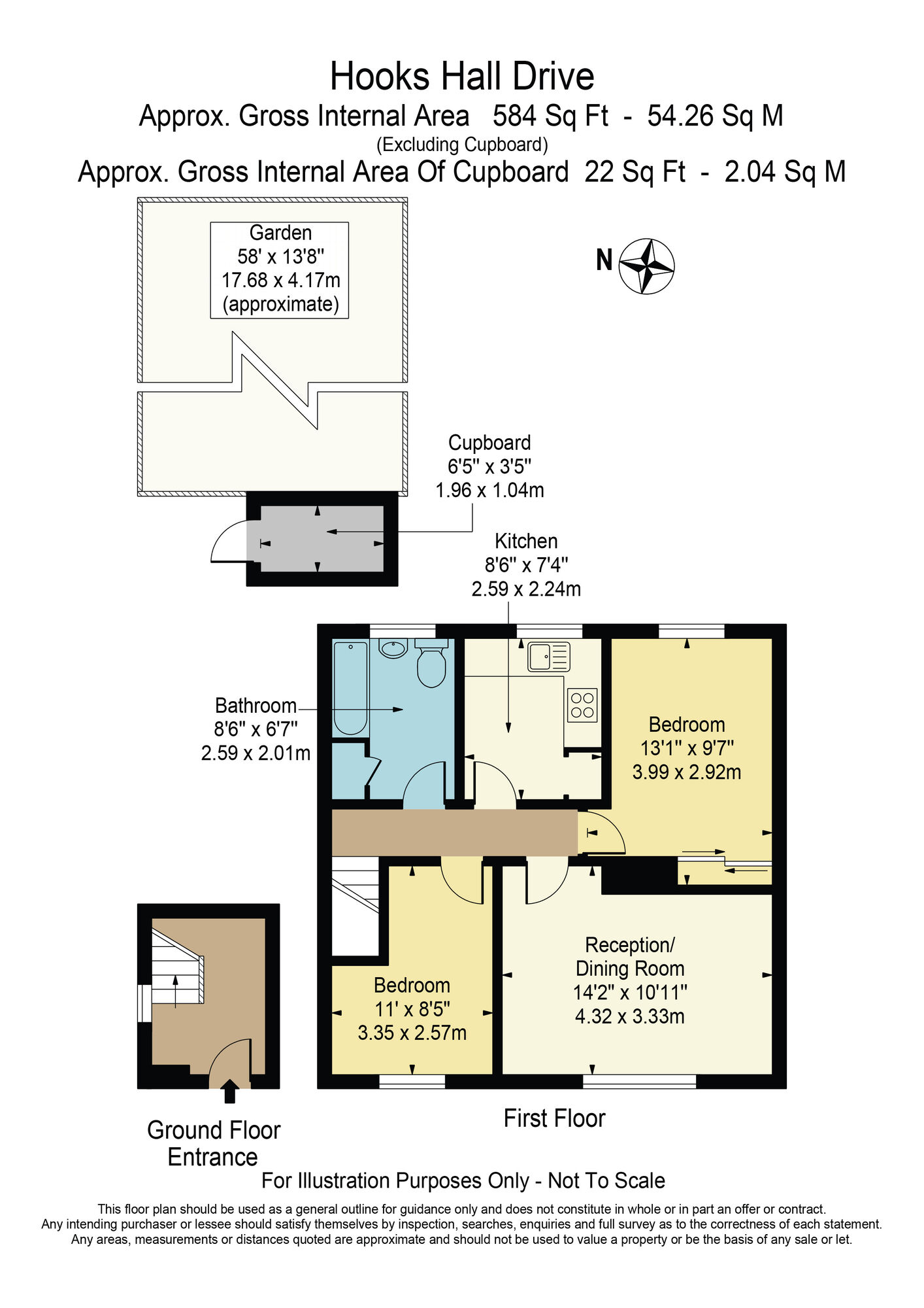 Floorplan of 2 bedroom Flat for sale, Hooks Hall Drive, Dagenham, RM10