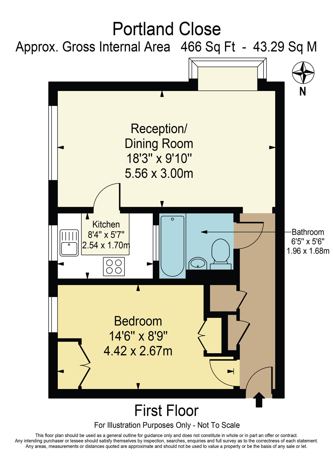 Floorplan of 1 bedroom  Flat for sale, Portland Close, Chadwell Heath, RM6
