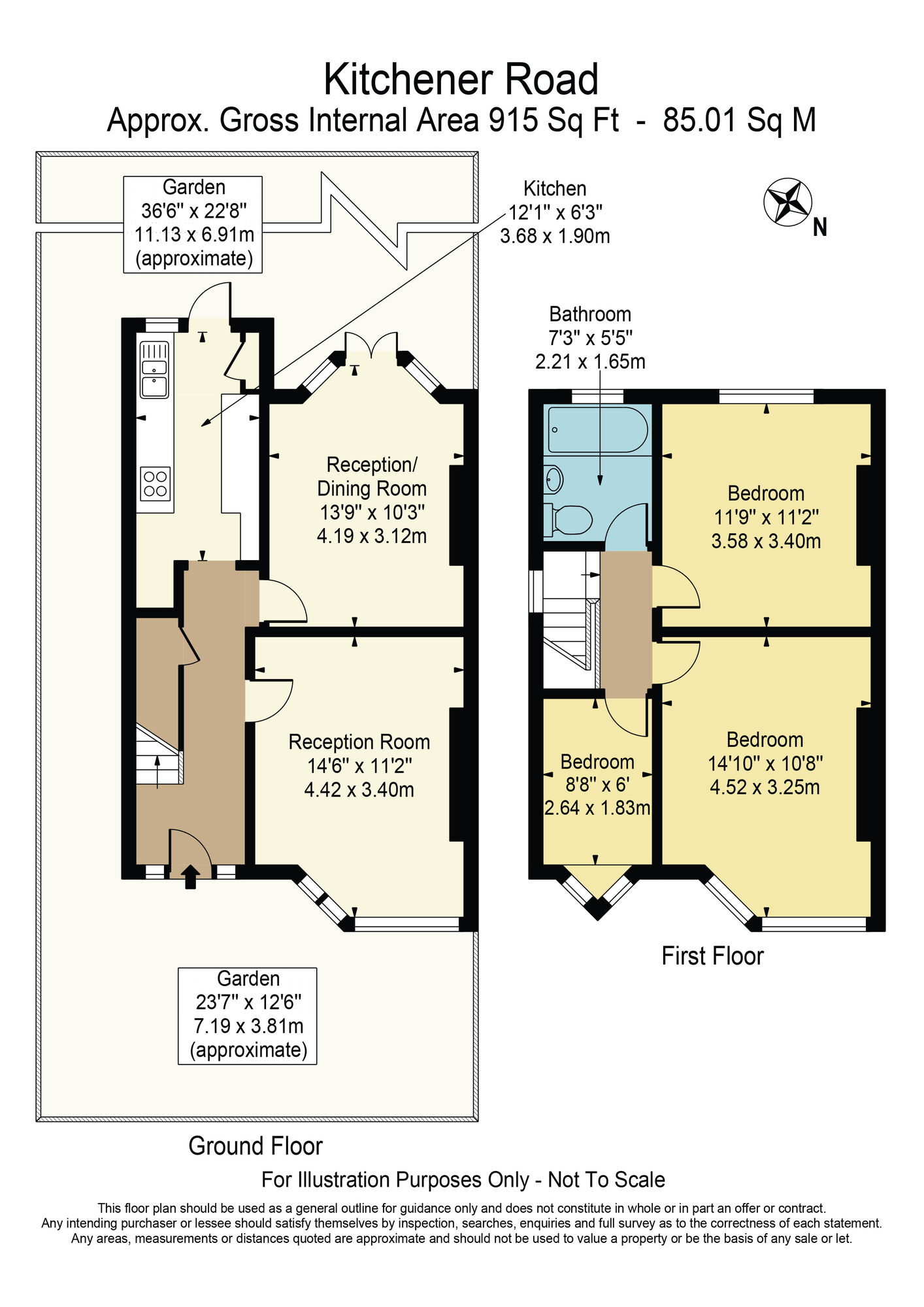 Floorplan of 3 bedroom Semi Detached House for sale, Kitchener Road, Dagenham, RM10