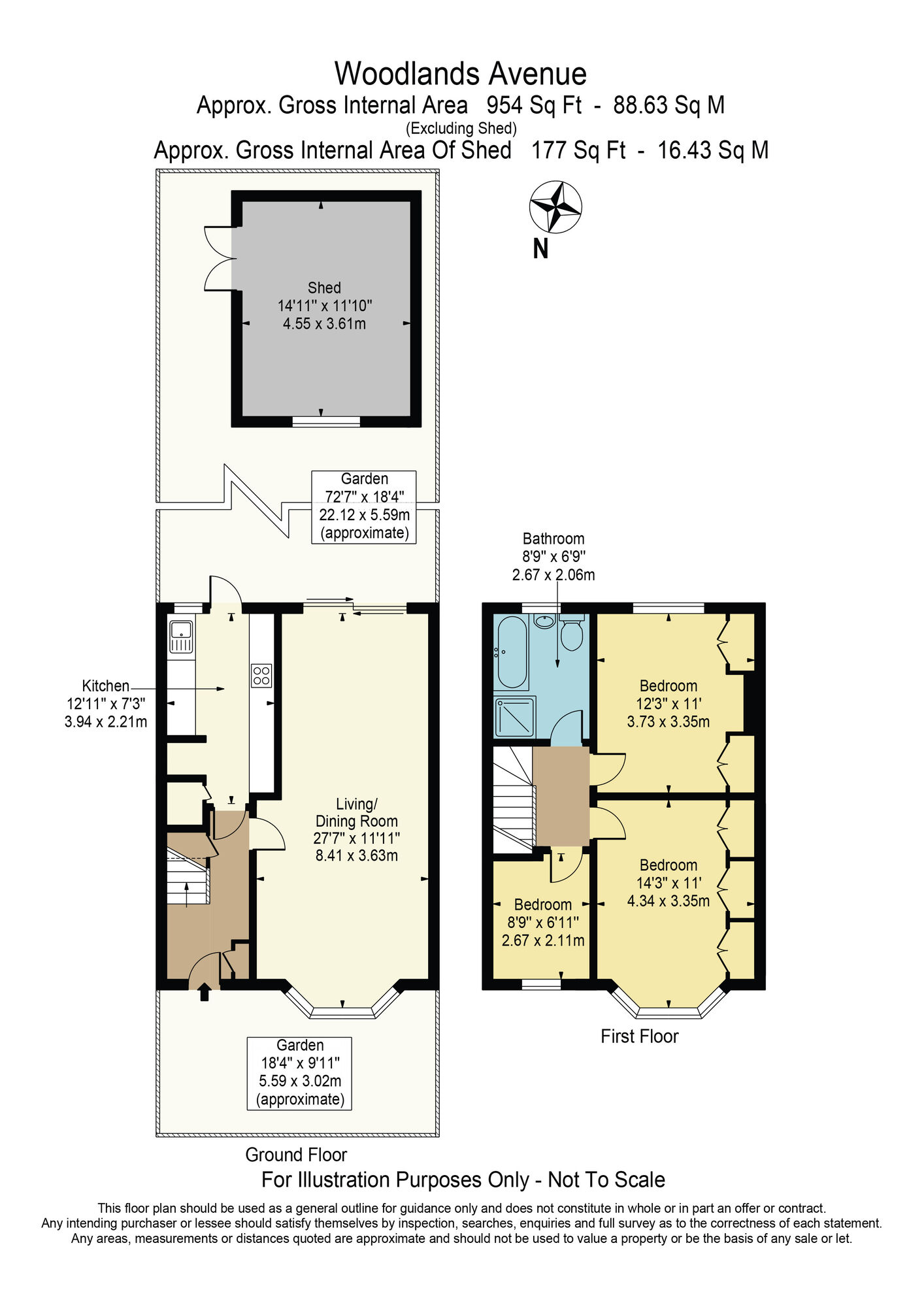 Floorplan of 3 bedroom Mid Terrace House for sale, Woodlands Avenue, Chadwell Heath, RM6