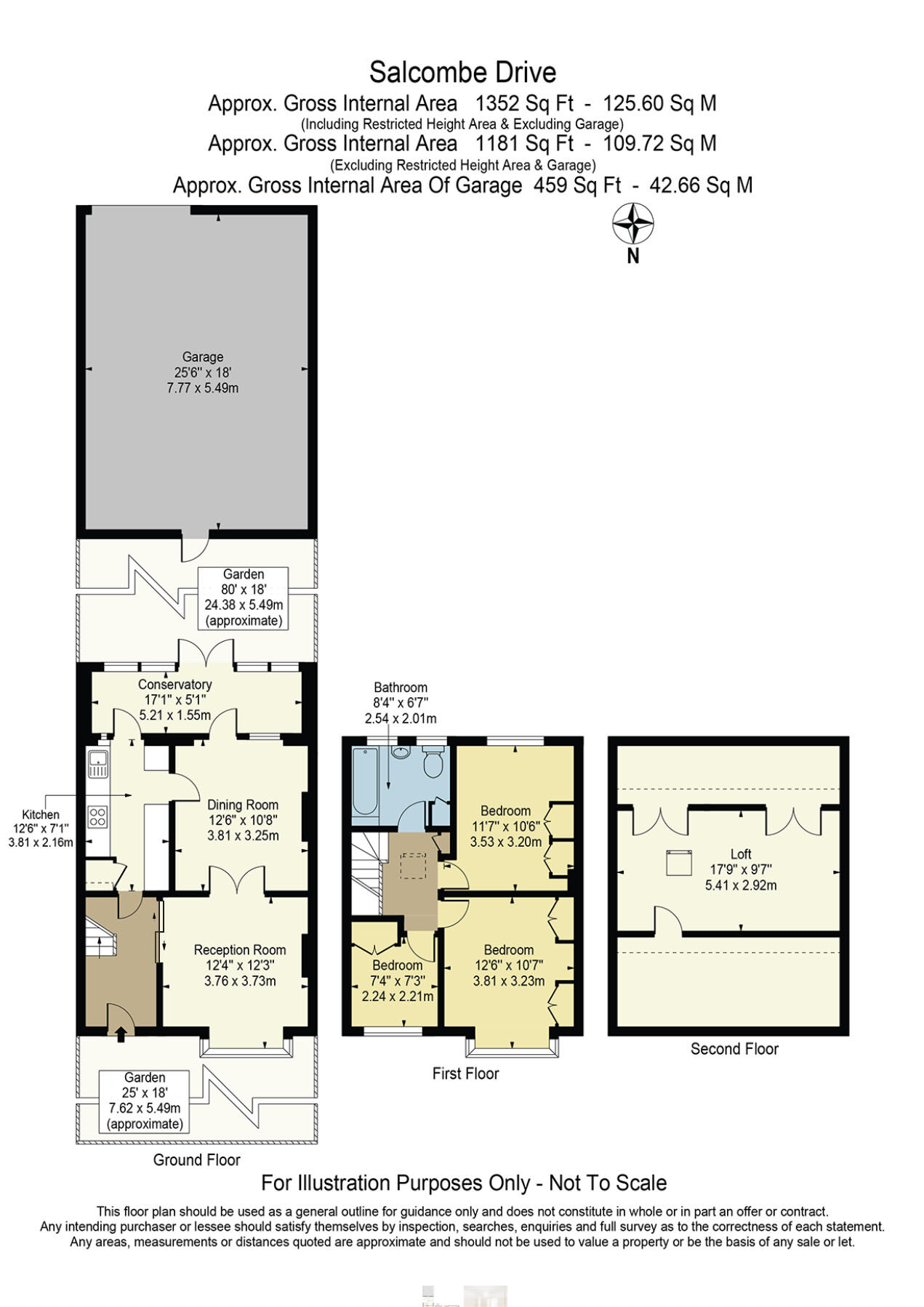 Floorplan of 3 bedroom Mid Terrace House for sale, Salcombe Drive, Chadwell Heath, RM6