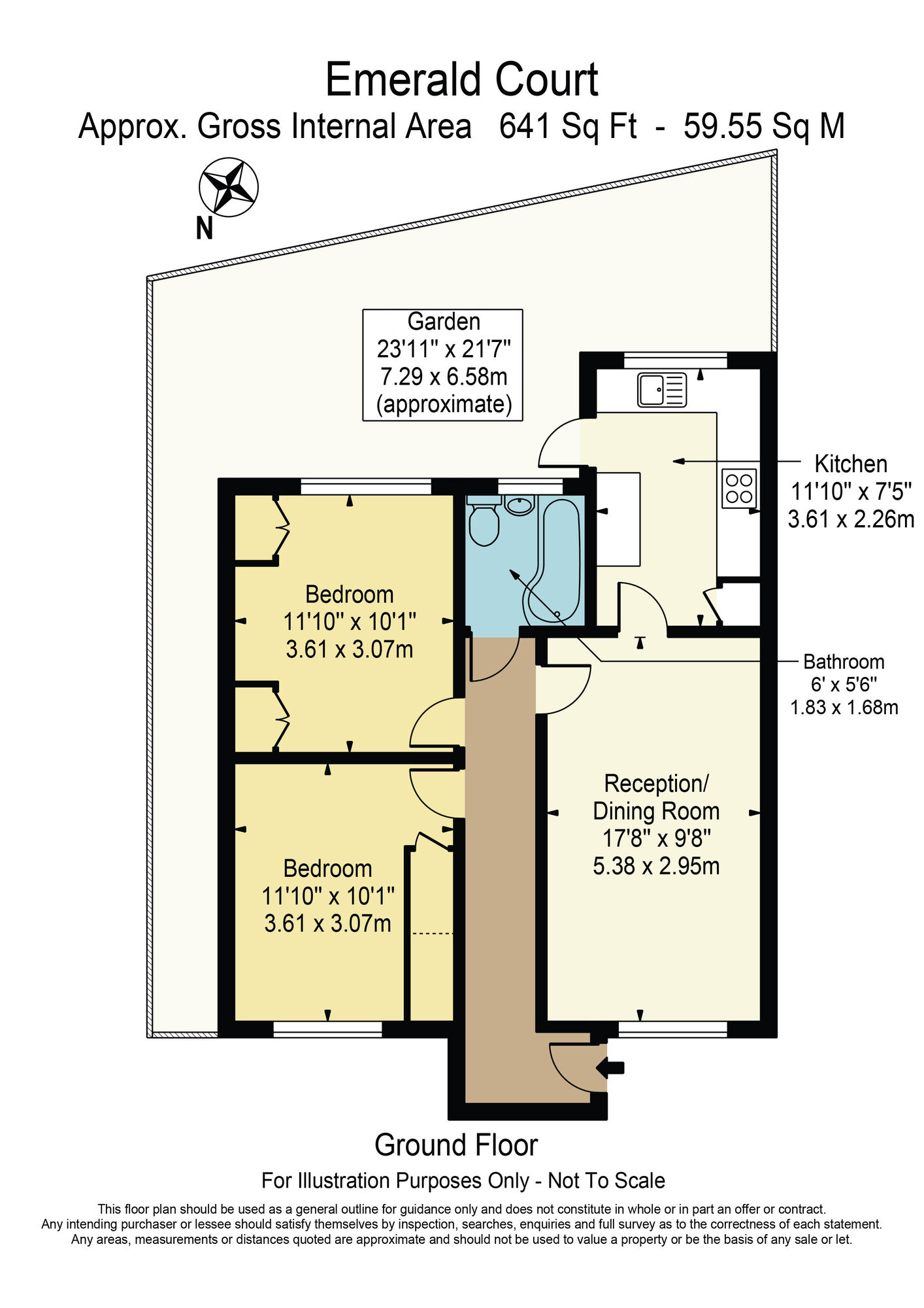 Floorplan of 2 bedroom  Flat for sale, Emerald Court, 16 Emerald Gardens, Dagenham, RM8