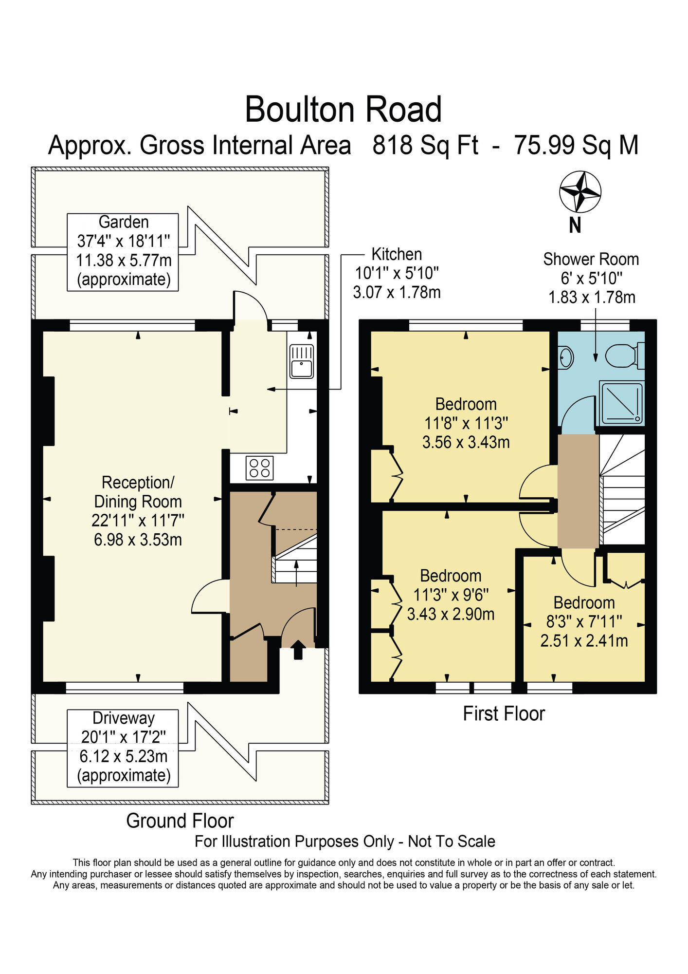 Floorplan of 2 bedroom Mid Terrace House for sale, Boulton Road, Dagenham, RM8