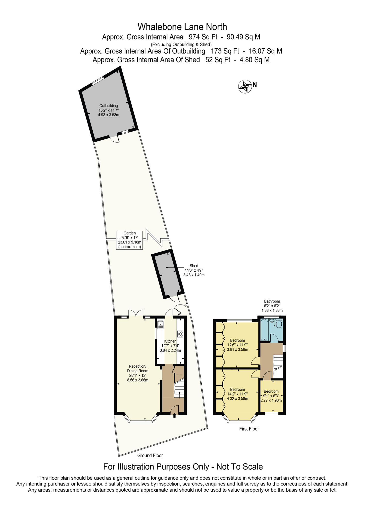 Floorplan of 3 bedroom Semi Detached House for sale, Whalebone Lane North, Chadwell Heath, RM6