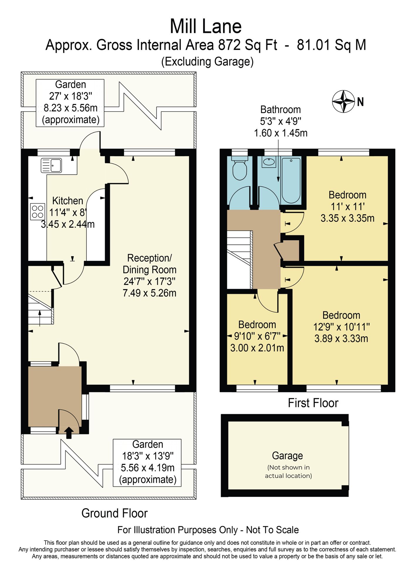 Floorplan of 3 bedroom Mid Terrace House for sale, Mill Lane, Chadwell Heath, RM6