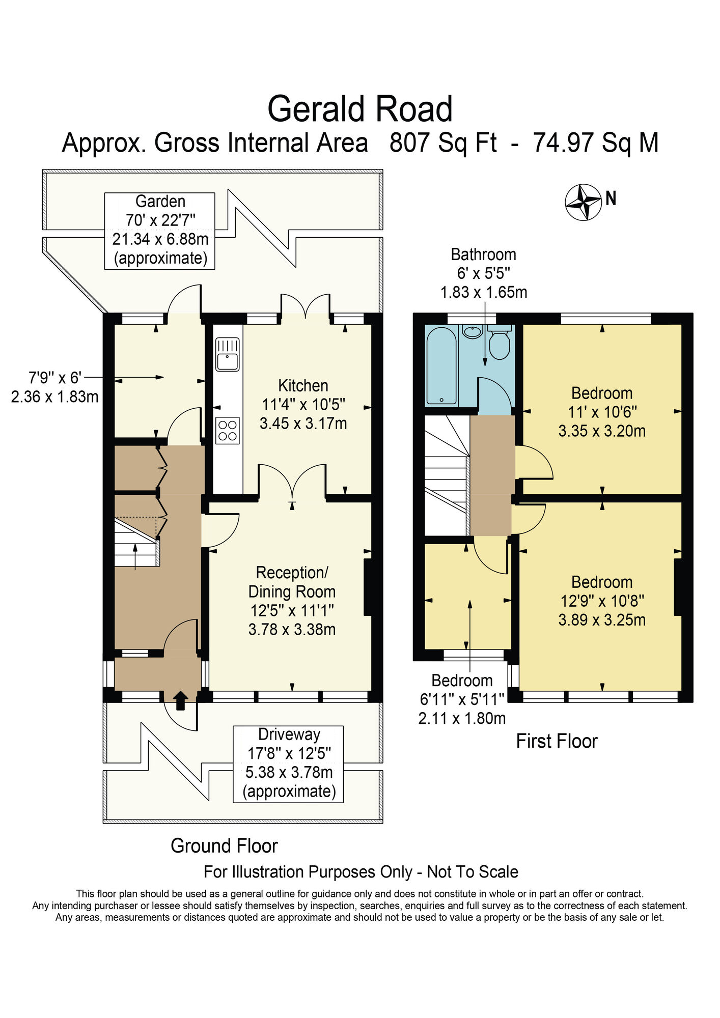 Floorplan of 3 bedroom End Terrace House for sale, Gerald Road, Dagenham, RM8