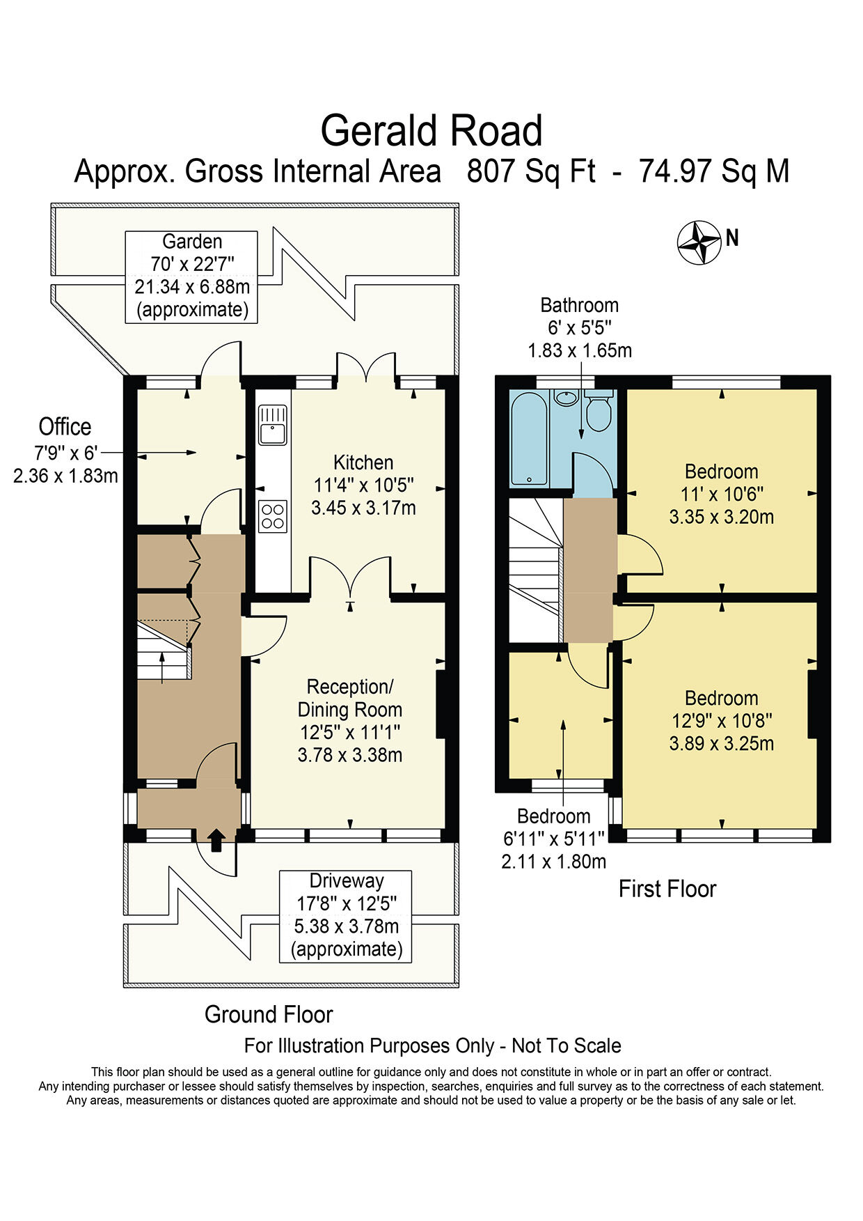 Floorplan of 3 bedroom End Terrace House for sale, Gerald Road, Dagenham, RM8