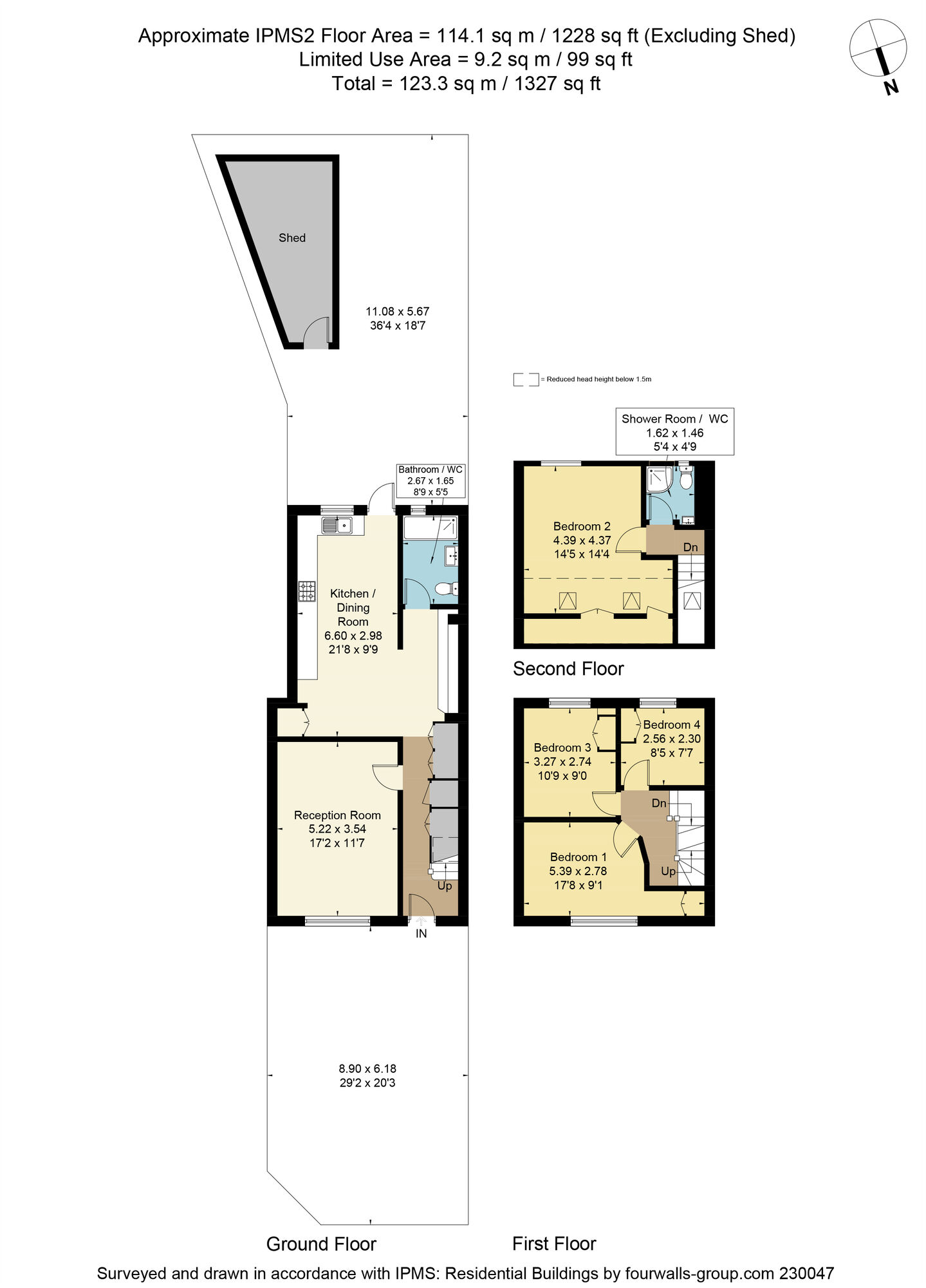Floorplan of 4 bedroom Mid Terrace House for sale, Cotesmore Gardens, Dagenham, RM8