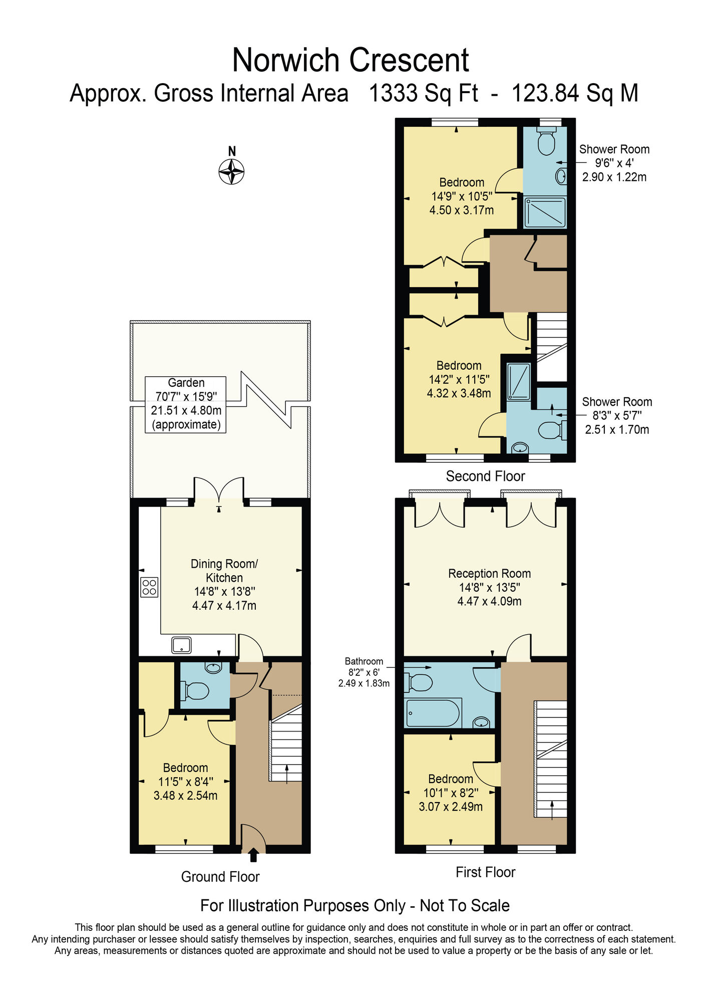 Floorplan of 4 bedroom Mid Terrace House for sale, Norwich Crescent, Chadwell Heath, RM6