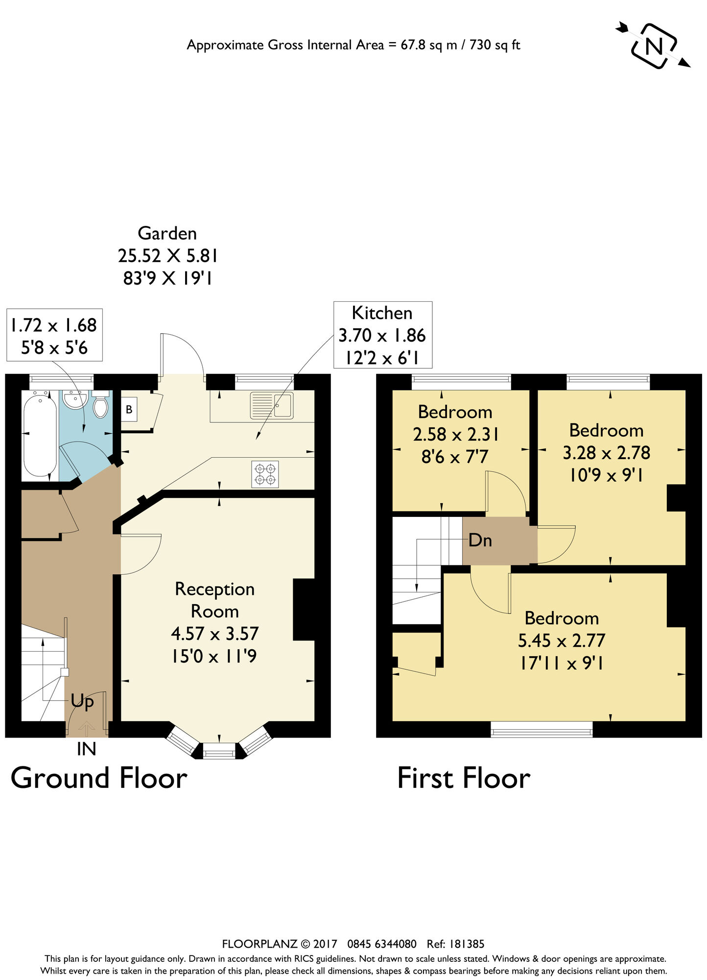 Floorplan of 3 bedroom Mid Terrace House for sale, Polesworth Road, Dagenham, Essex, RM9