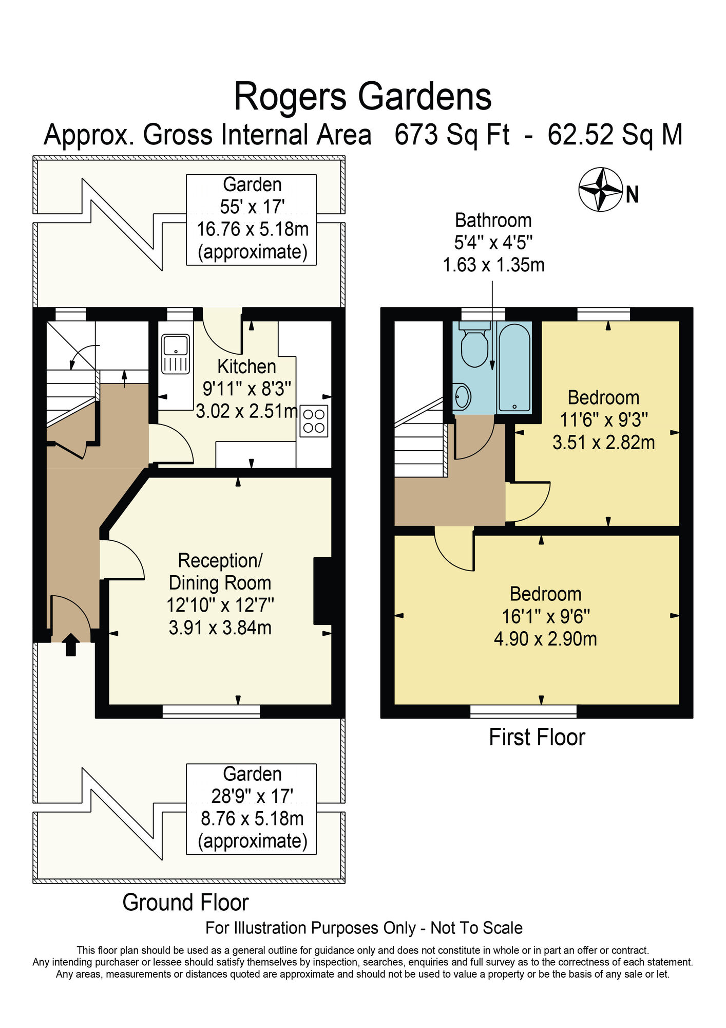 Floorplan of 2 bedroom Mid Terrace House for sale, Rogers Gardens, Dagenham, RM10