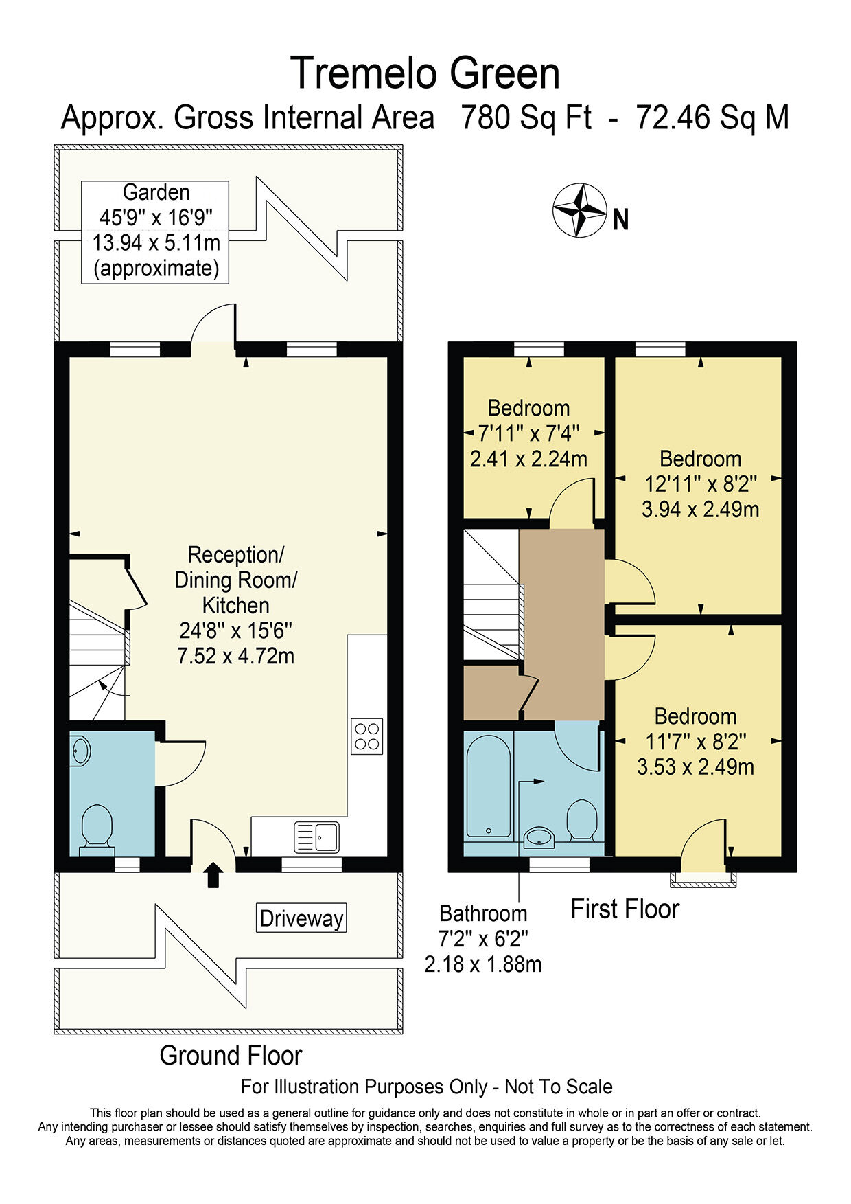 Floorplan of 3 bedroom Mid Terrace House for sale, Tremelo Green, Dagenham, RM8