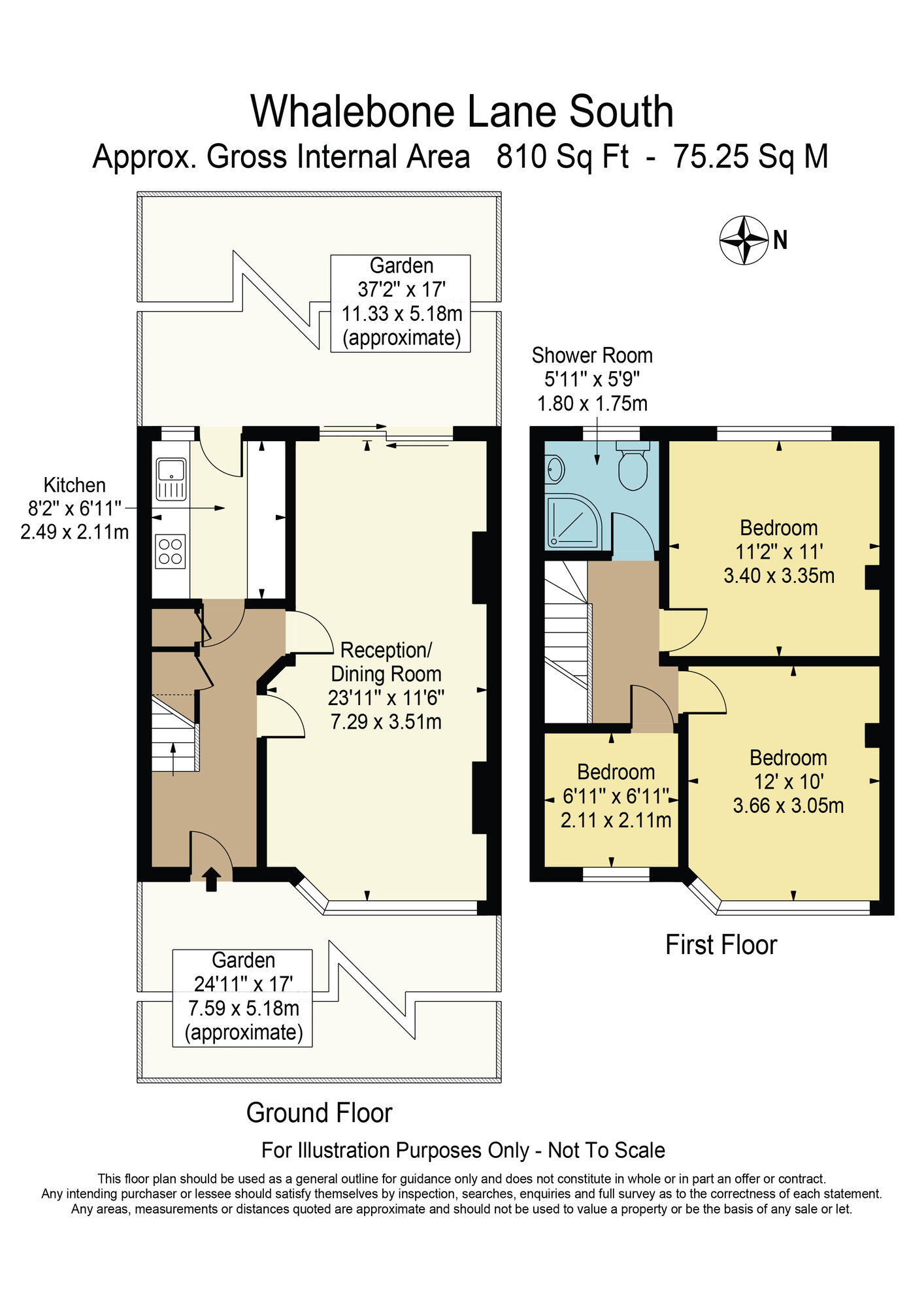 Floorplan of 3 bedroom Mid Terrace House for sale, Whalebone Lane South, Dagenham, RM8