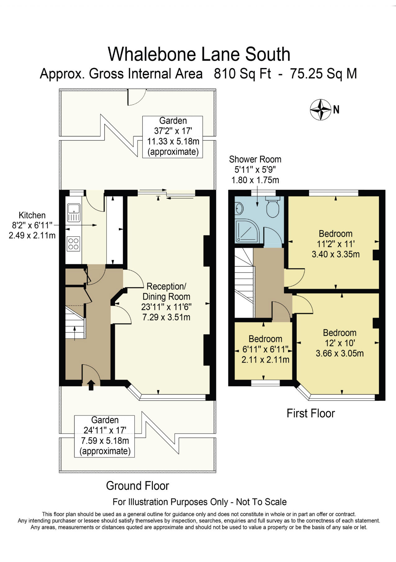 Floorplan of 3 bedroom Mid Terrace House for sale, Whalebone Lane South, Dagenham, RM8