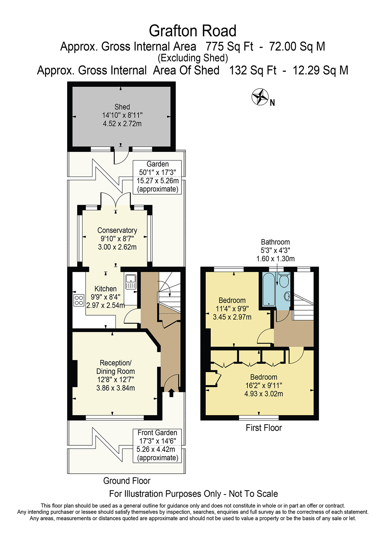 Floorplan of 2 bedroom Mid Terrace House for sale, Grafton Road, Dagenham, RM8