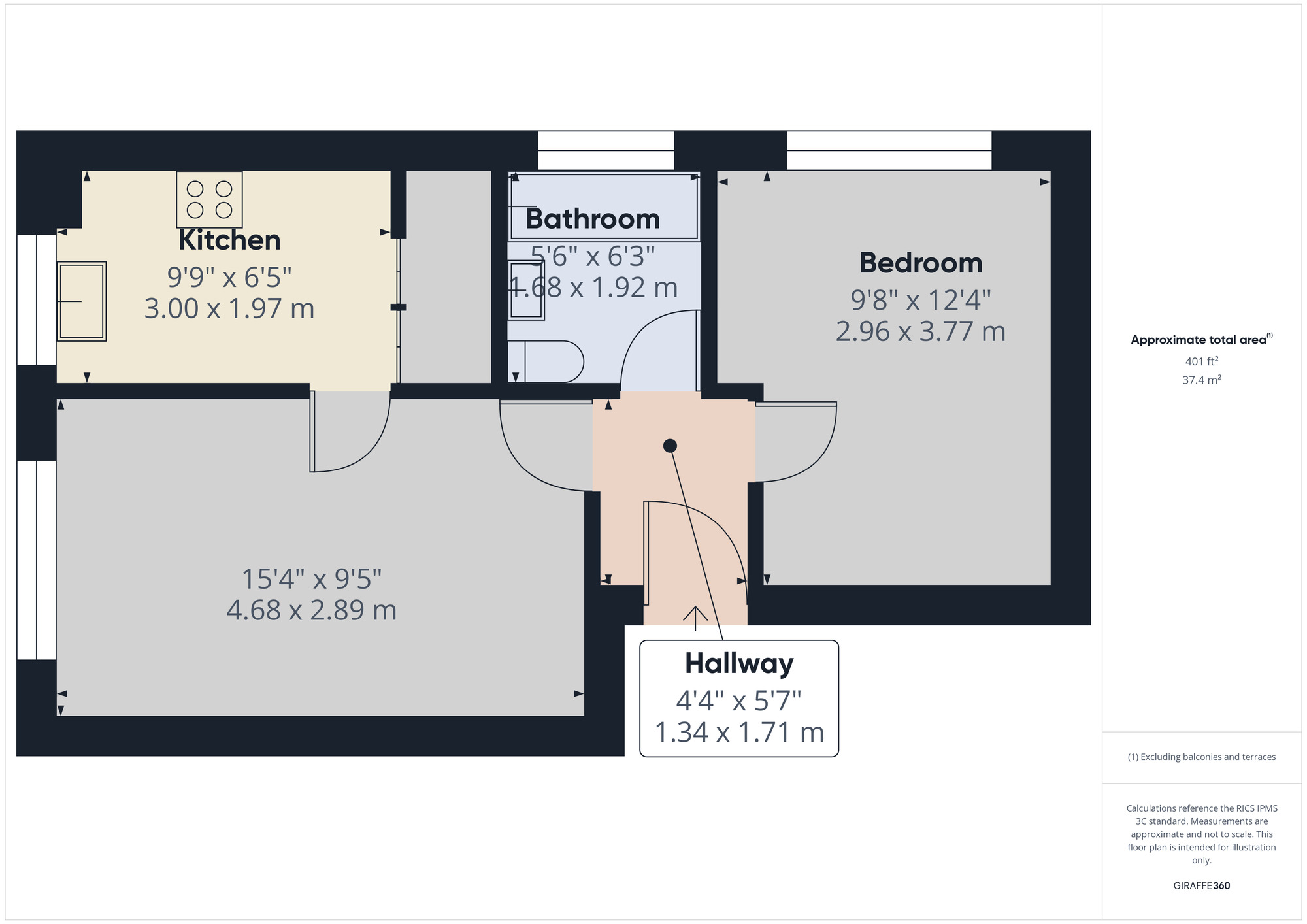 Floorplan of 1 bedroom  Flat for sale, Frazer Close, Romford, RM1