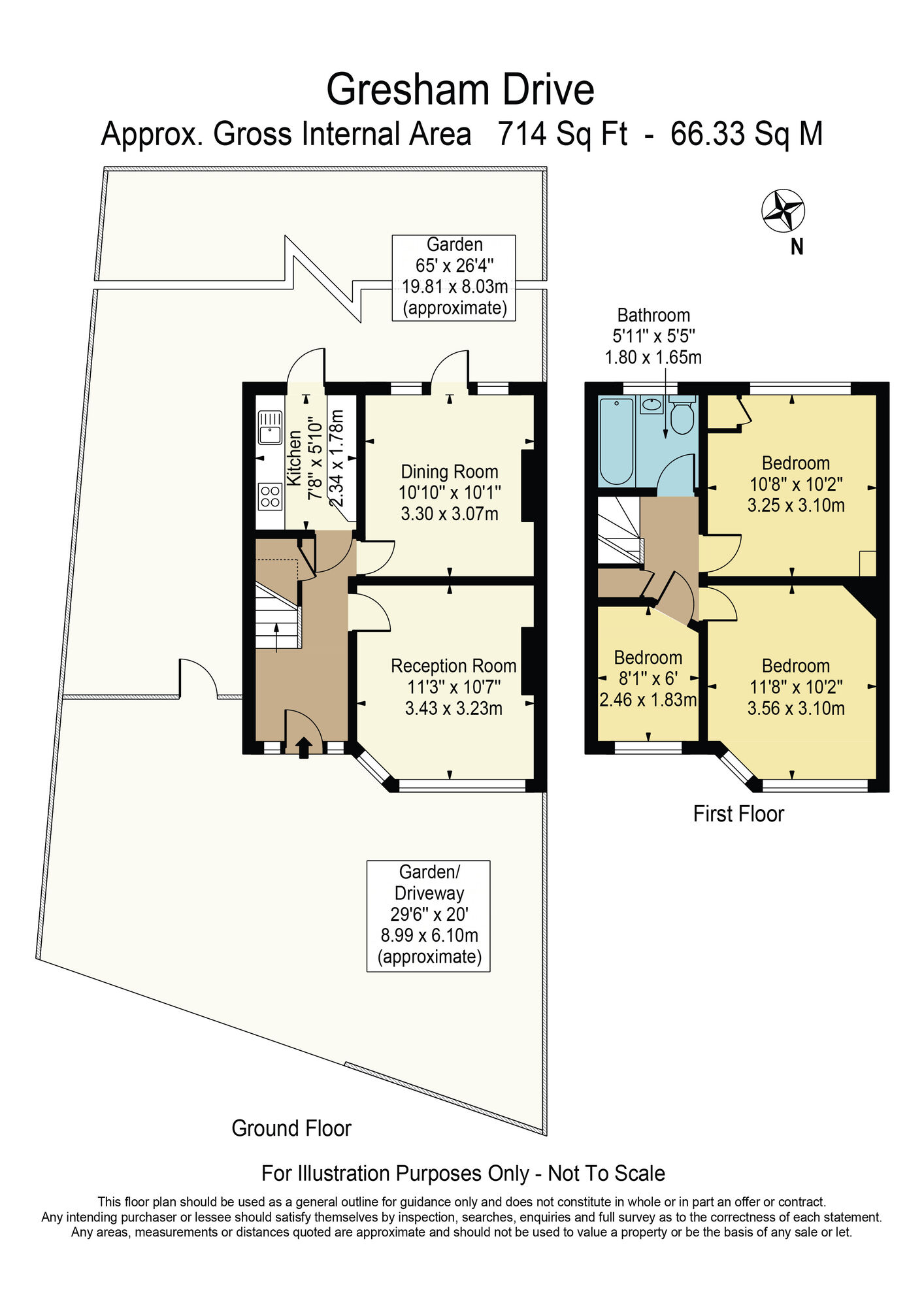Floorplan of 3 bedroom End Terrace House for sale, Gresham Drive, Chadwell Heath, RM6