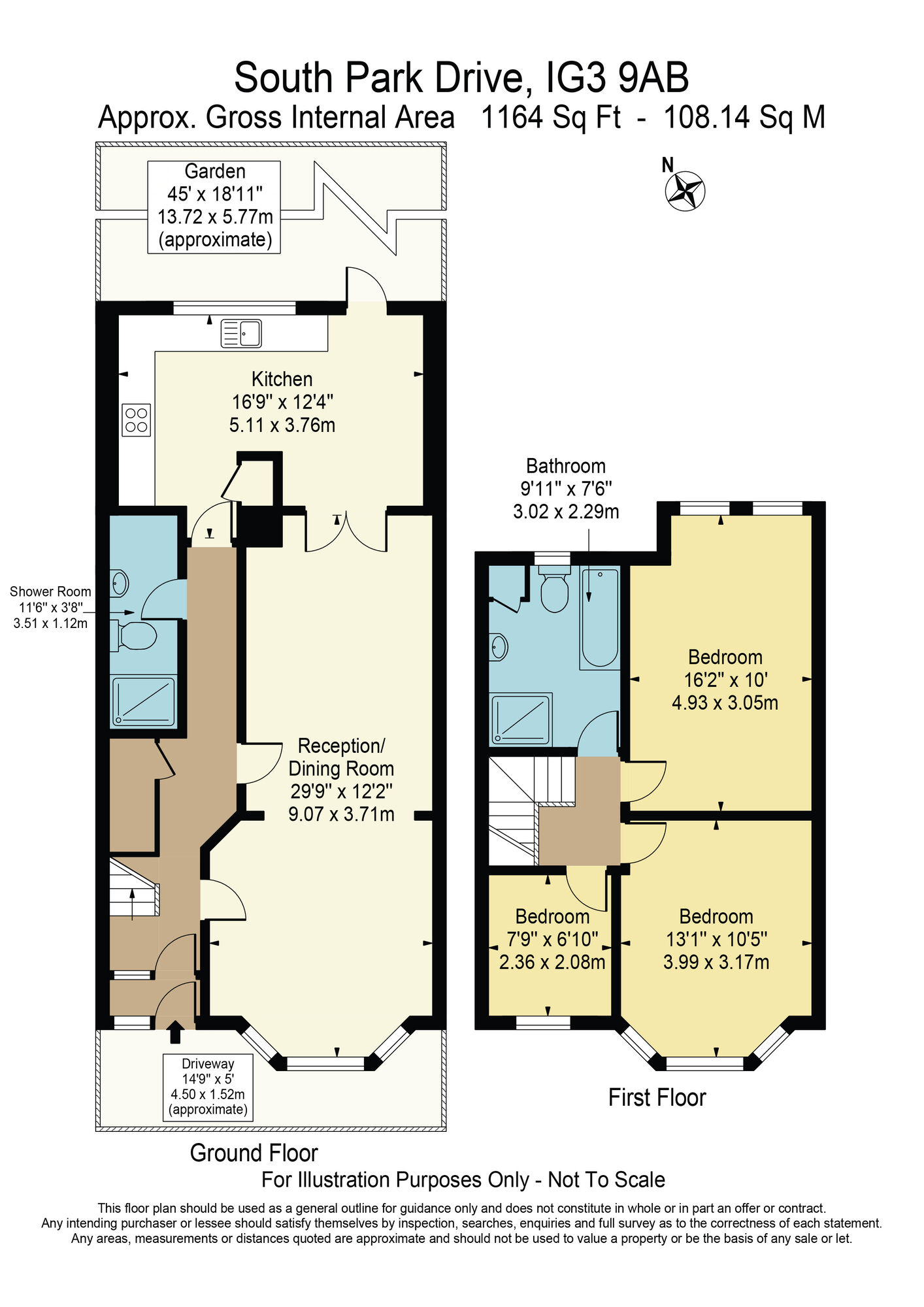 Floorplan of 3 bedroom Mid Terrace House for sale, South Park Drive, Seven Kings, IG3