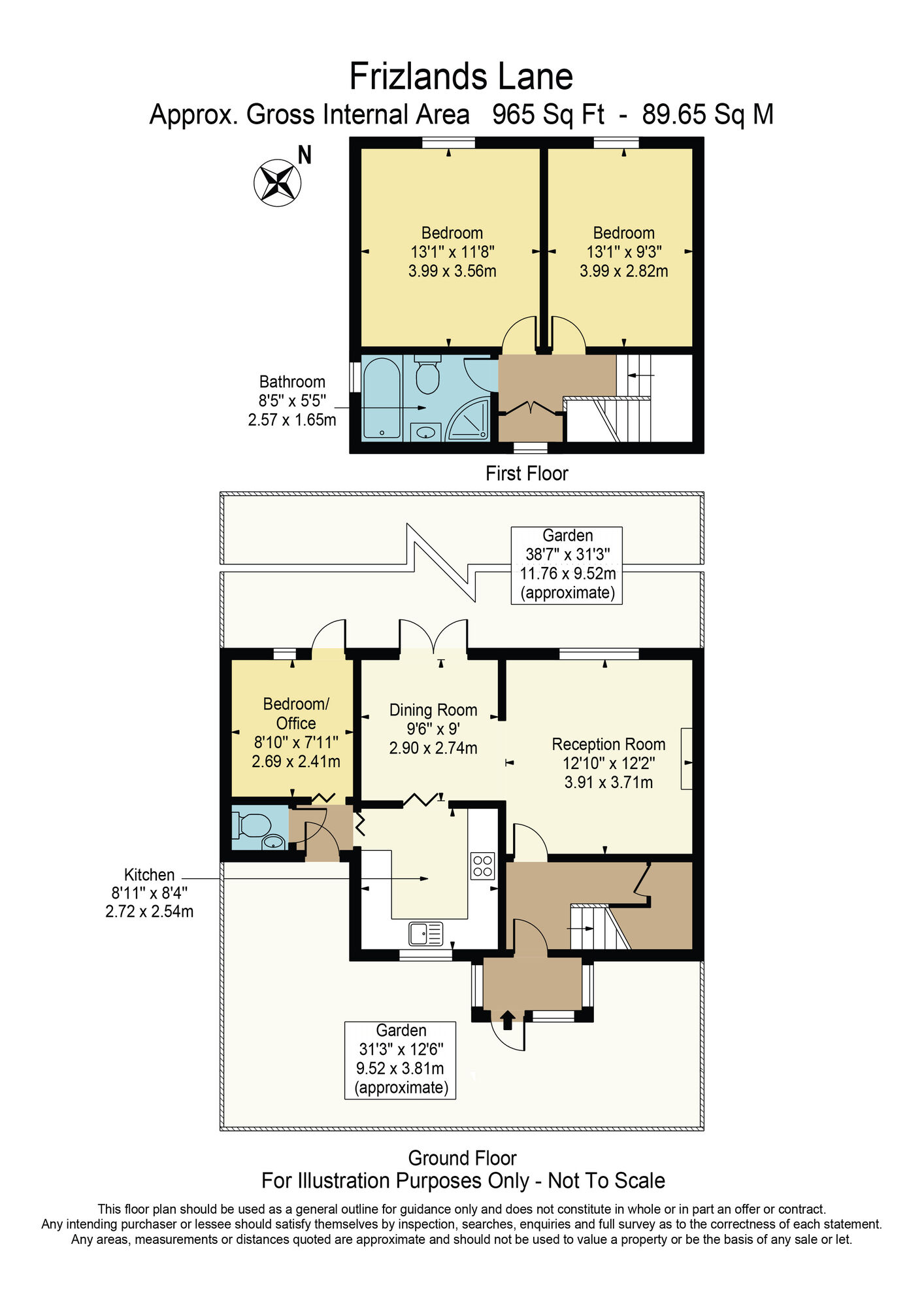Floorplan of 2 bedroom Mid Terrace House for sale, Frizlands Lane, Dagenham, RM10