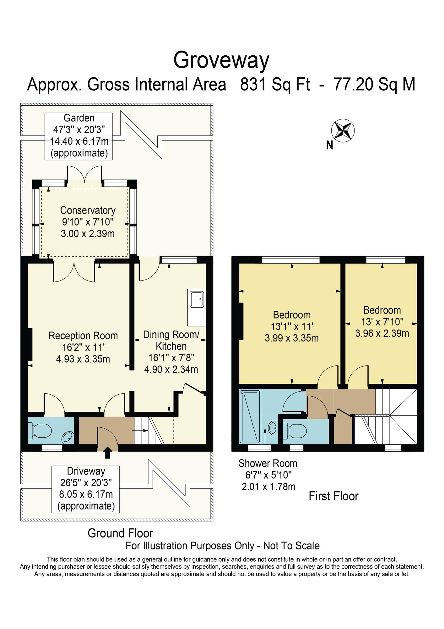 Floorplan of 2 bedroom Mid Terrace House for sale, Groveway, Dagenham, RM8