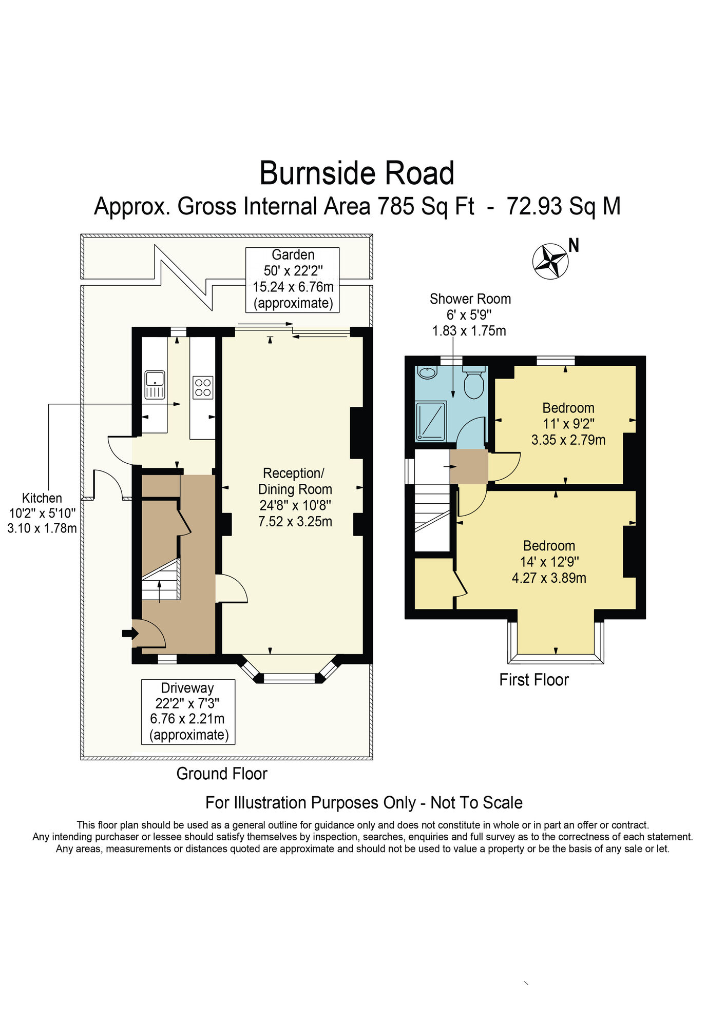 Floorplan of 2 bedroom End Terrace House for sale, Burnside Road, Dagenham, RM8