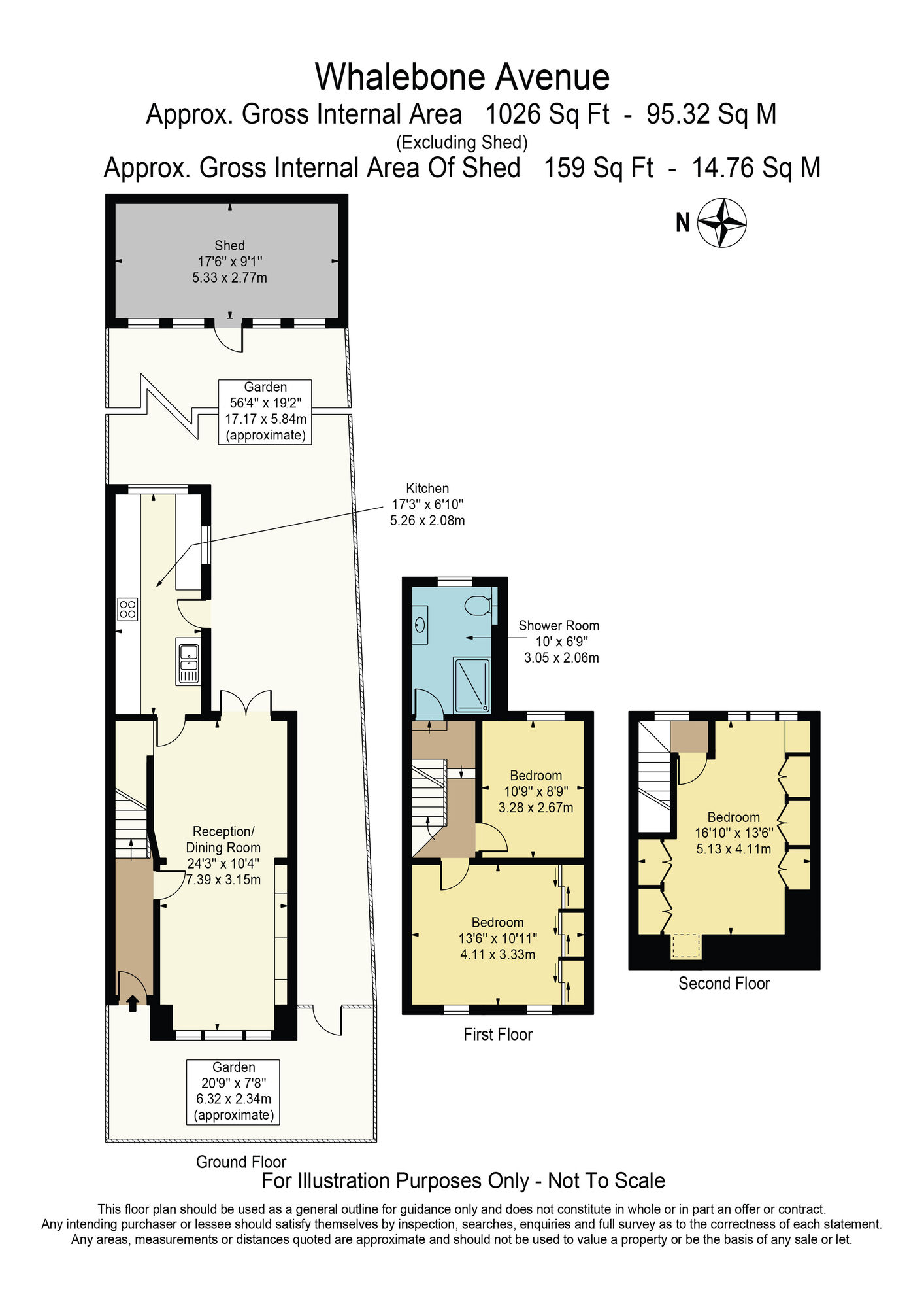 Floorplan of 3 bedroom Semi Detached House for sale, Whalebone Avenue, Chadwell Heath, RM6