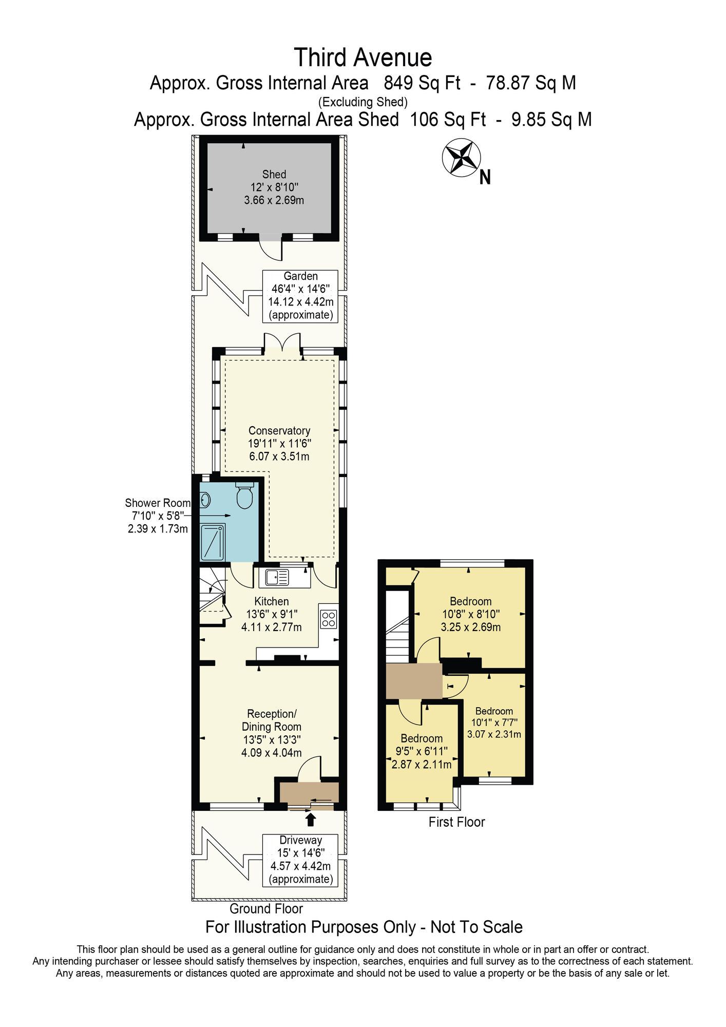 Floorplan of 3 bedroom Mid Terrace House for sale, Third Avenue, Dagenham, RM10
