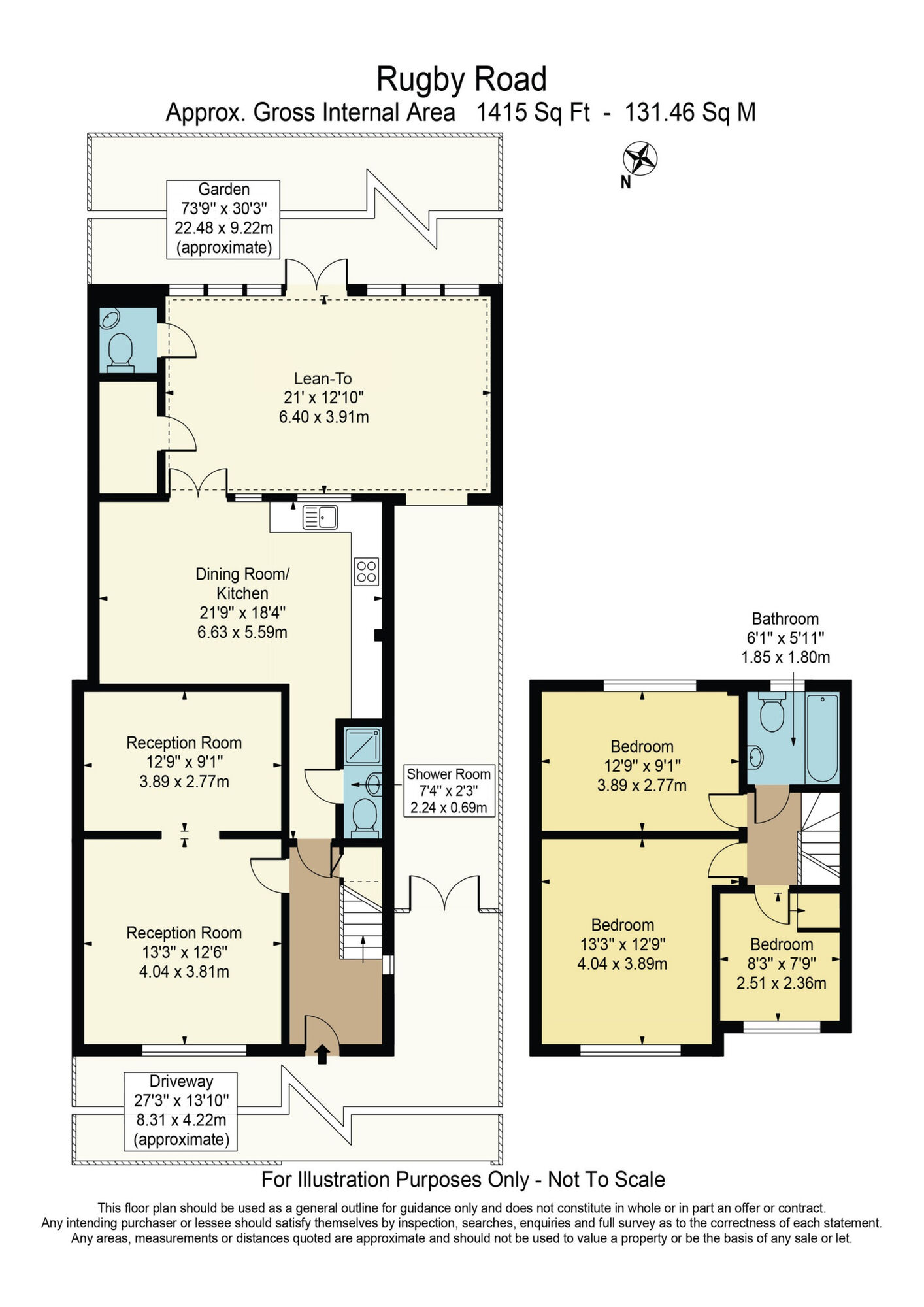 Floorplan of 3 bedroom End Terrace House for sale, Rugby Road, Dagenham, RM9