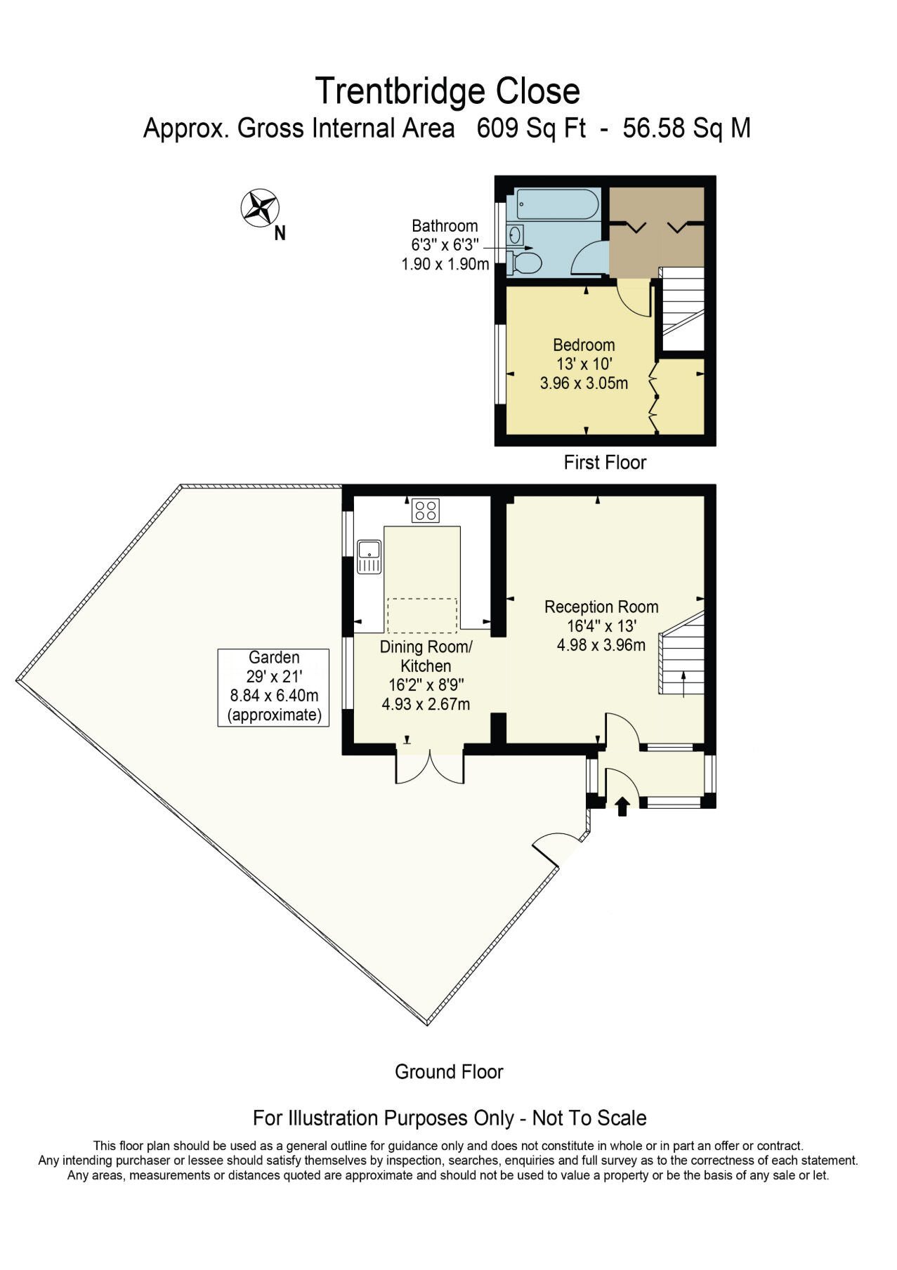 Floorplan of 1 bedroom End Terrace House for sale, Trentbridge Close, Hainault, IG6