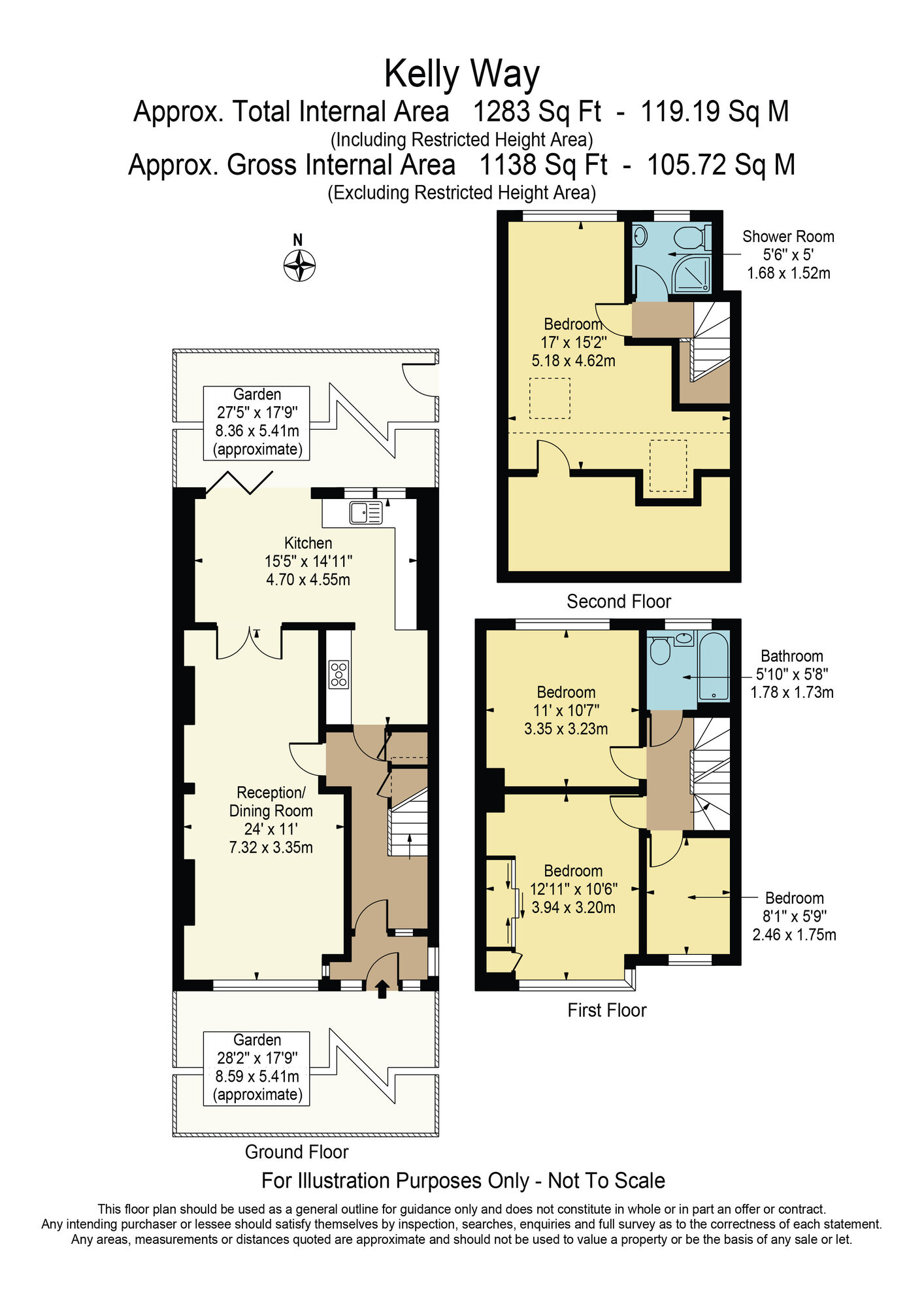 Floorplan of 4 bedroom Mid Terrace House for sale, Kelly Way, Chadwell Heath, RM6