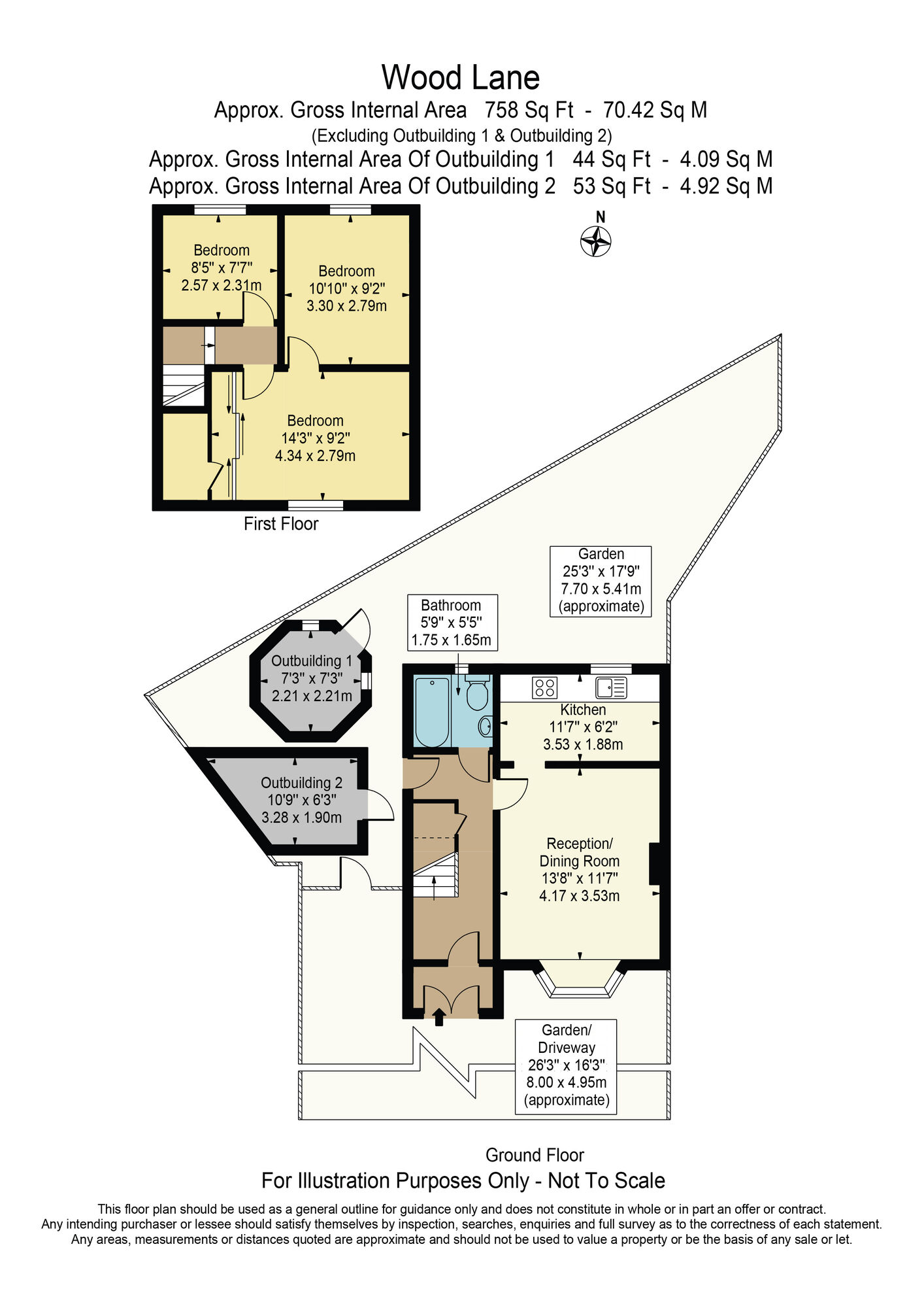 Floorplan of 3 bedroom End Terrace House for sale, Wood Lane, Dagenham, RM8
