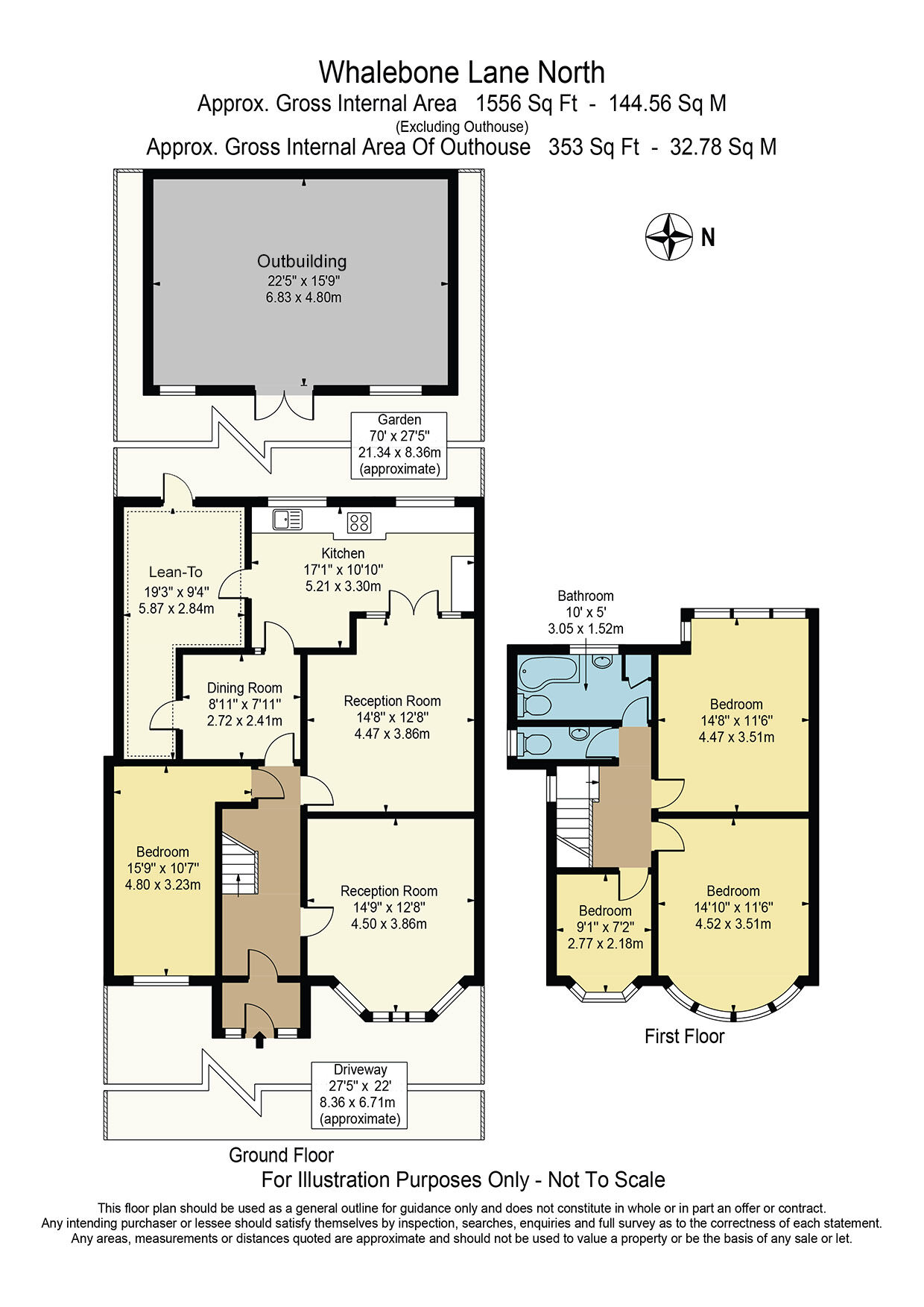 Floorplan of 4 bedroom End Terrace House for sale, Whalebone Lane North, Romford, RM6