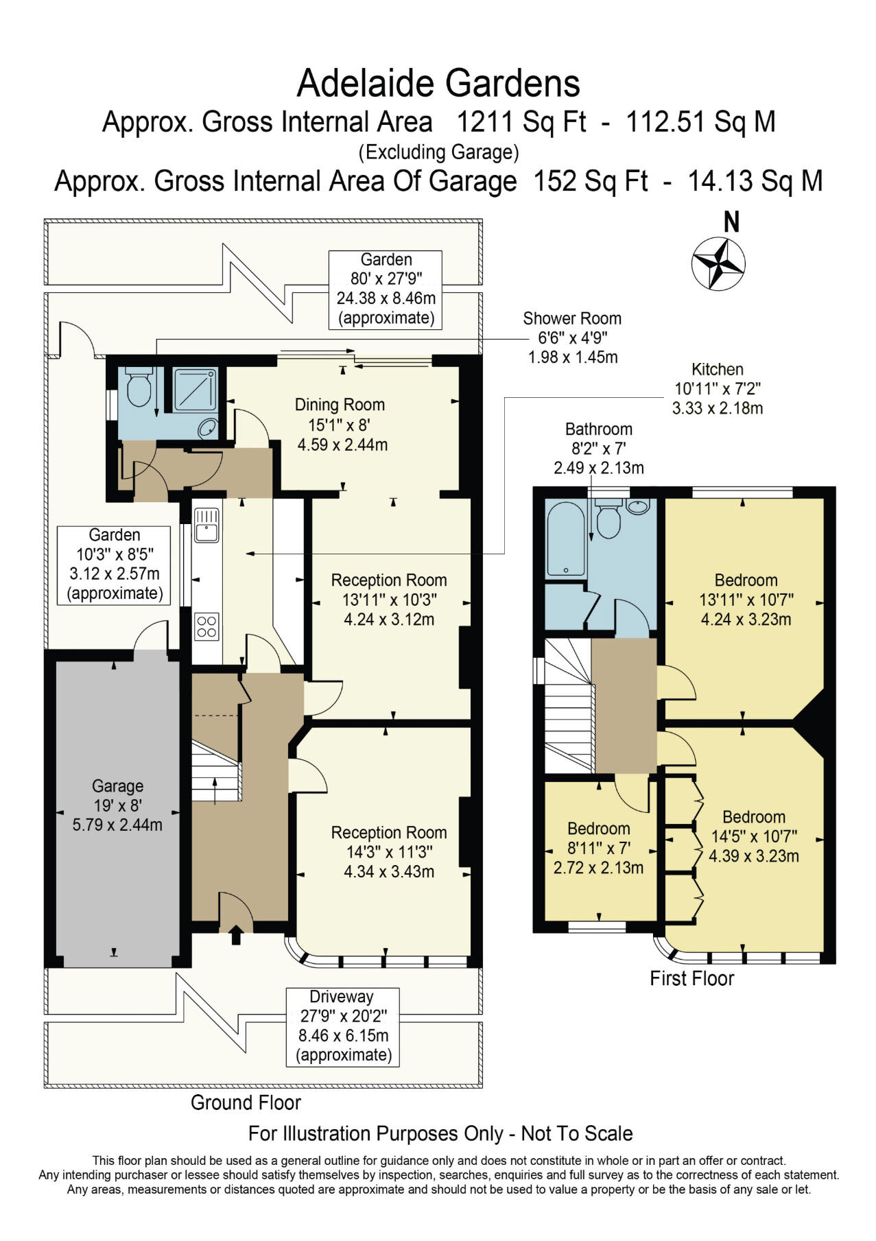 Floorplan of 3 bedroom Semi Detached House for sale, Adelaide Gardens, Chadwell Heath, RM6
