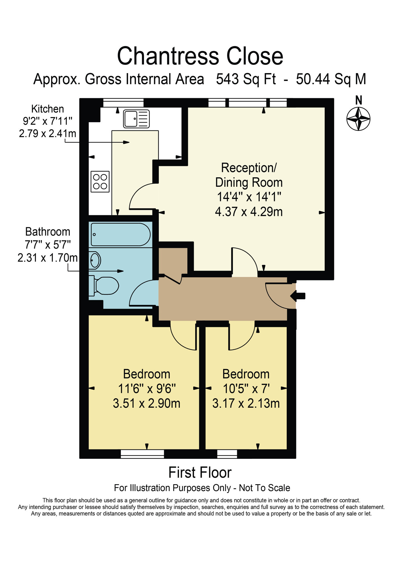 Floorplan of 2 bedroom Flat for sale, Chantress Close, Dagenham, RM10