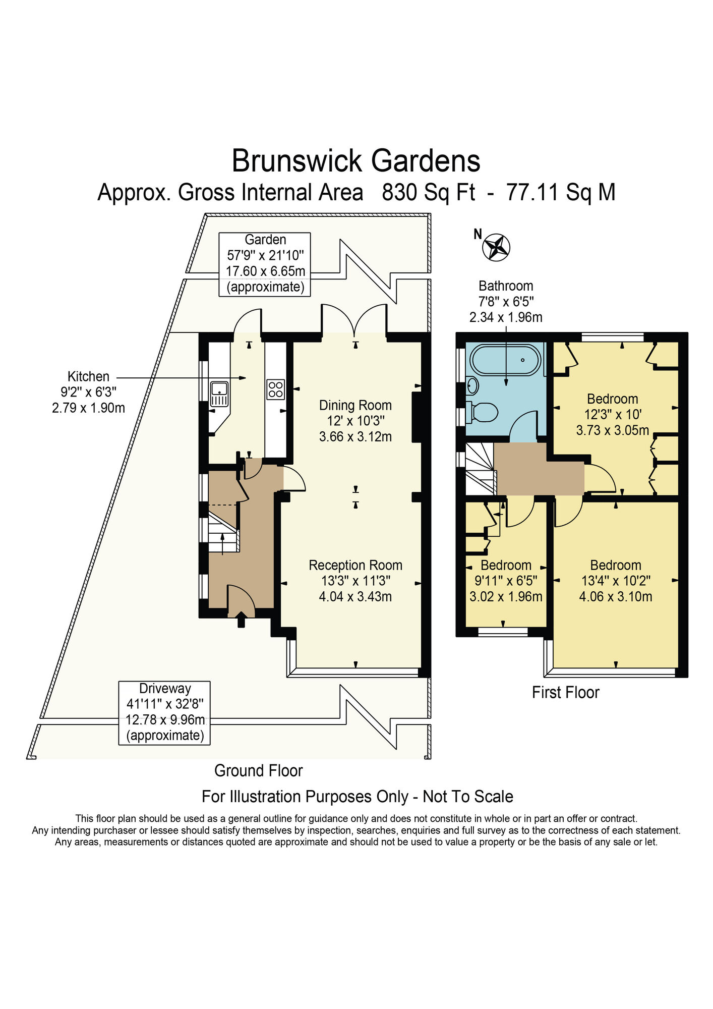 Floorplan of 3 bedroom Semi Detached House for sale, Brunswick Gardens, Fairlop, IG6