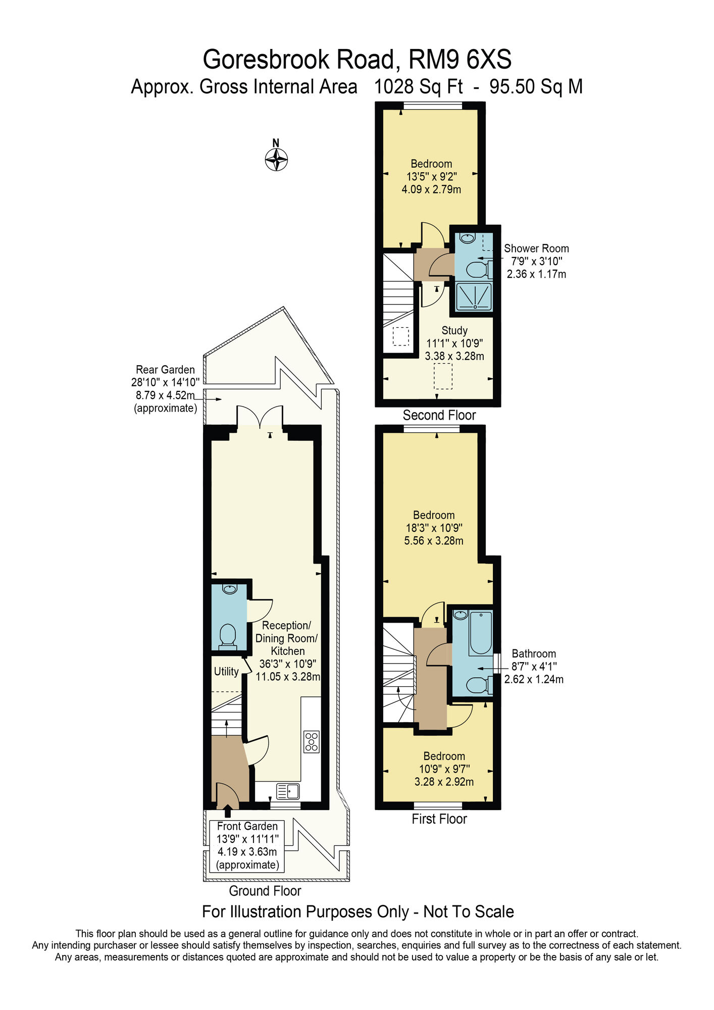 Floorplan of 3 bedroom Semi Detached House for sale, Goresbrook Road, Dagenham, RM9