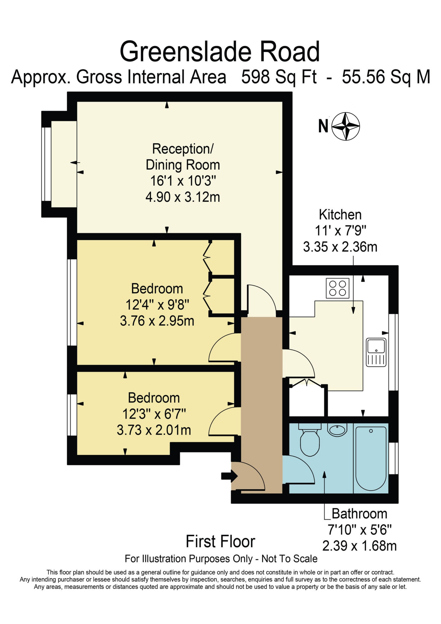 Floorplan of 2 bedroom Flat for sale, Greenslade Road, Barking, IG11
