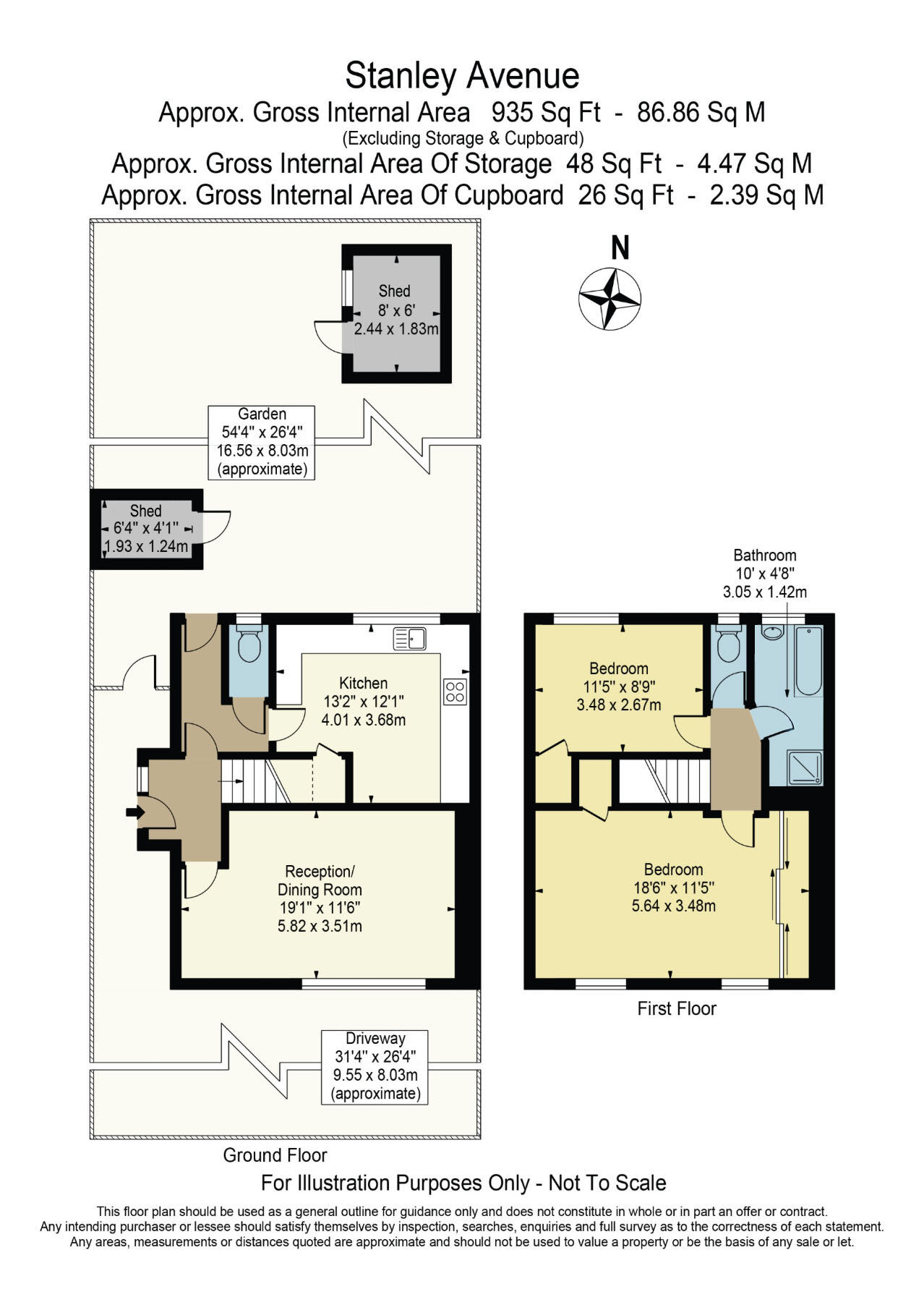 Floorplan of 2 bedroom Semi Detached House for sale, Stanley Avenue, Dagenham, RM8