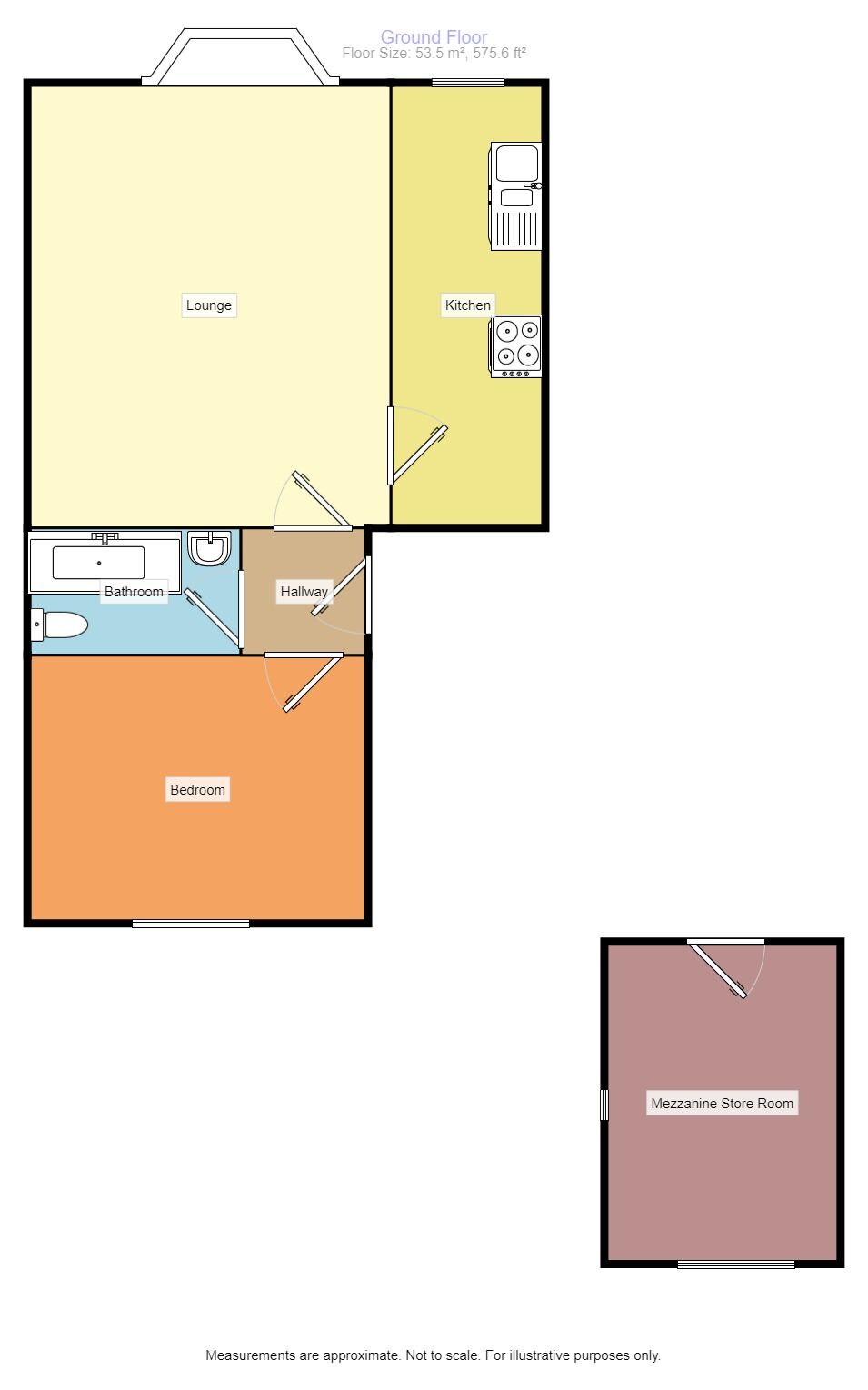 Floorplan of 1 bedroom  Flat to rent, Harold Road, Cliftonville, Kent, CT9