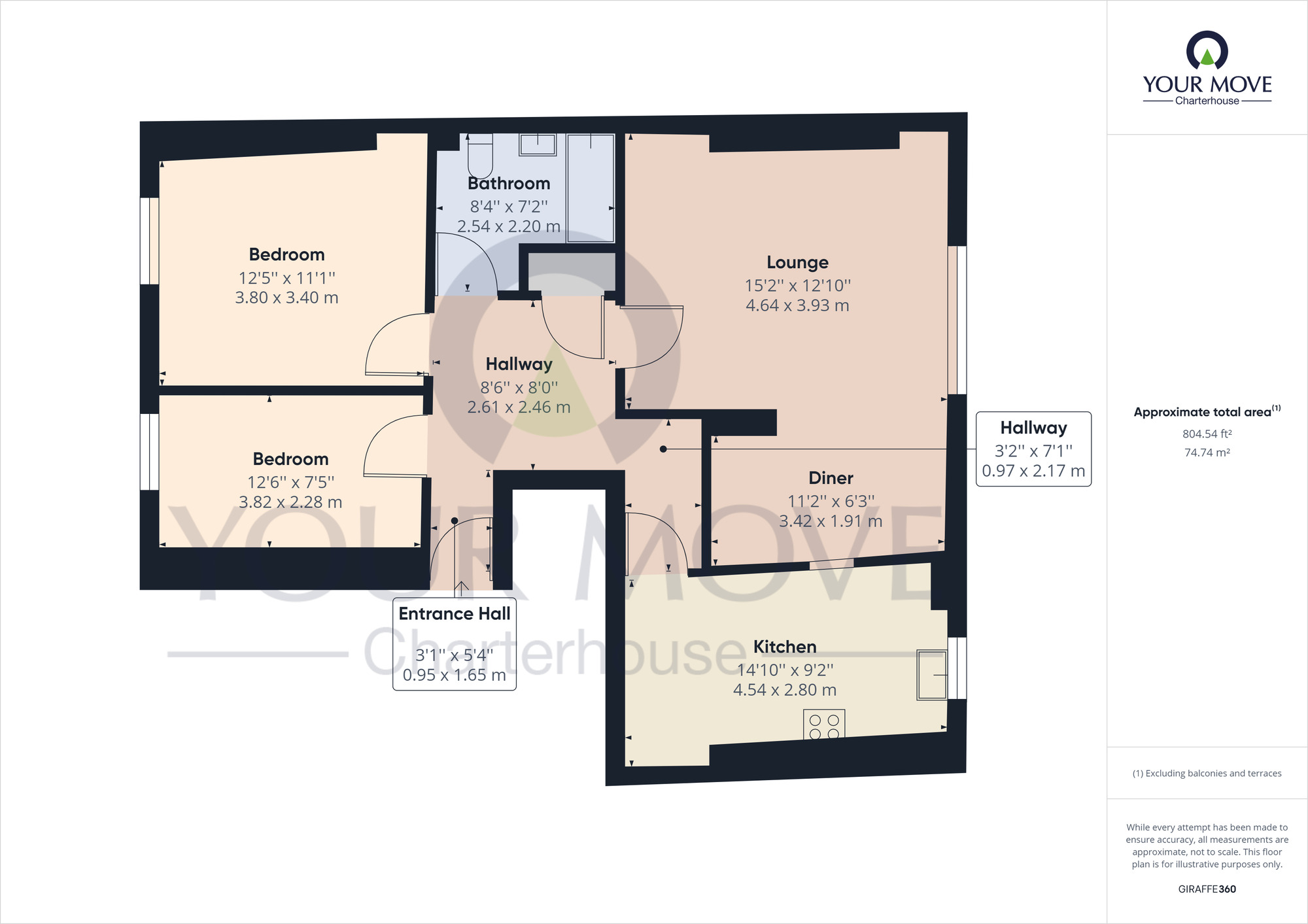 Floorplan of 2 bedroom  Flat for sale, Royal Crescent, Kent, CT9